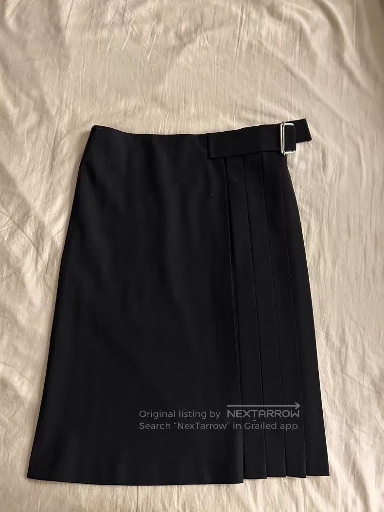 Yohji Yamamoto Yohji Yamamoto size 2 Wool pleated paneled skirt Size 24" / US 00 / IT 34 - 1 Thumbnail
