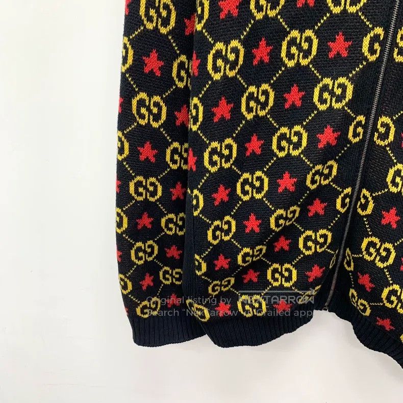 Gucci Gucci Colour-blocked logo jacquard full-print cotton stand Size US L / EU 52-54 / 3 - 4 Thumbnail