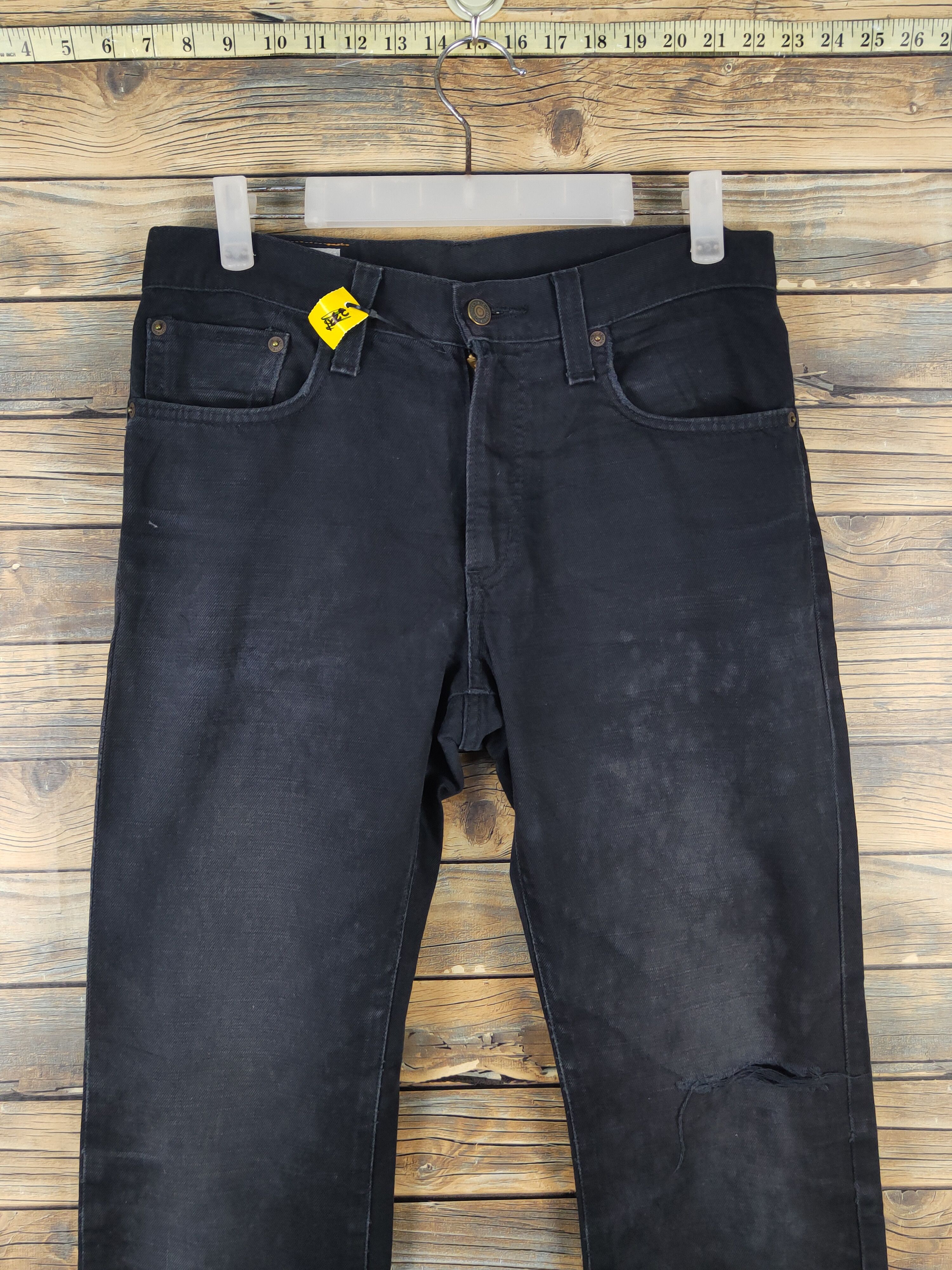 Edwin Edwin Black Distressed Ripped denim Jeans #W1714 Size US 30 / EU 46 - 2 Thumbnail