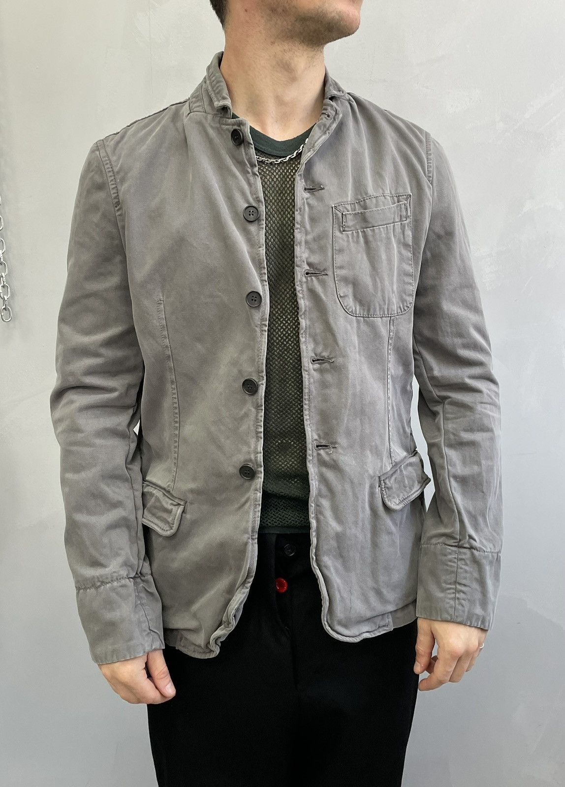 Allsaints 90s All saints Cotton jacket blazer Ann demeulemeester style Size US M / EU 48-50 / 2 - 1 Thumbnail