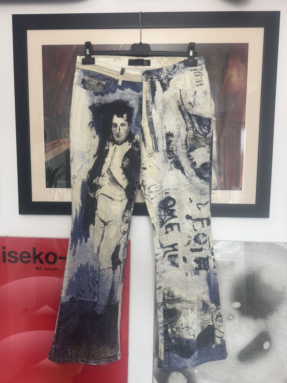 Just Cavalli Vintage Y2k Napoleon Printed Denim Jeans Pants