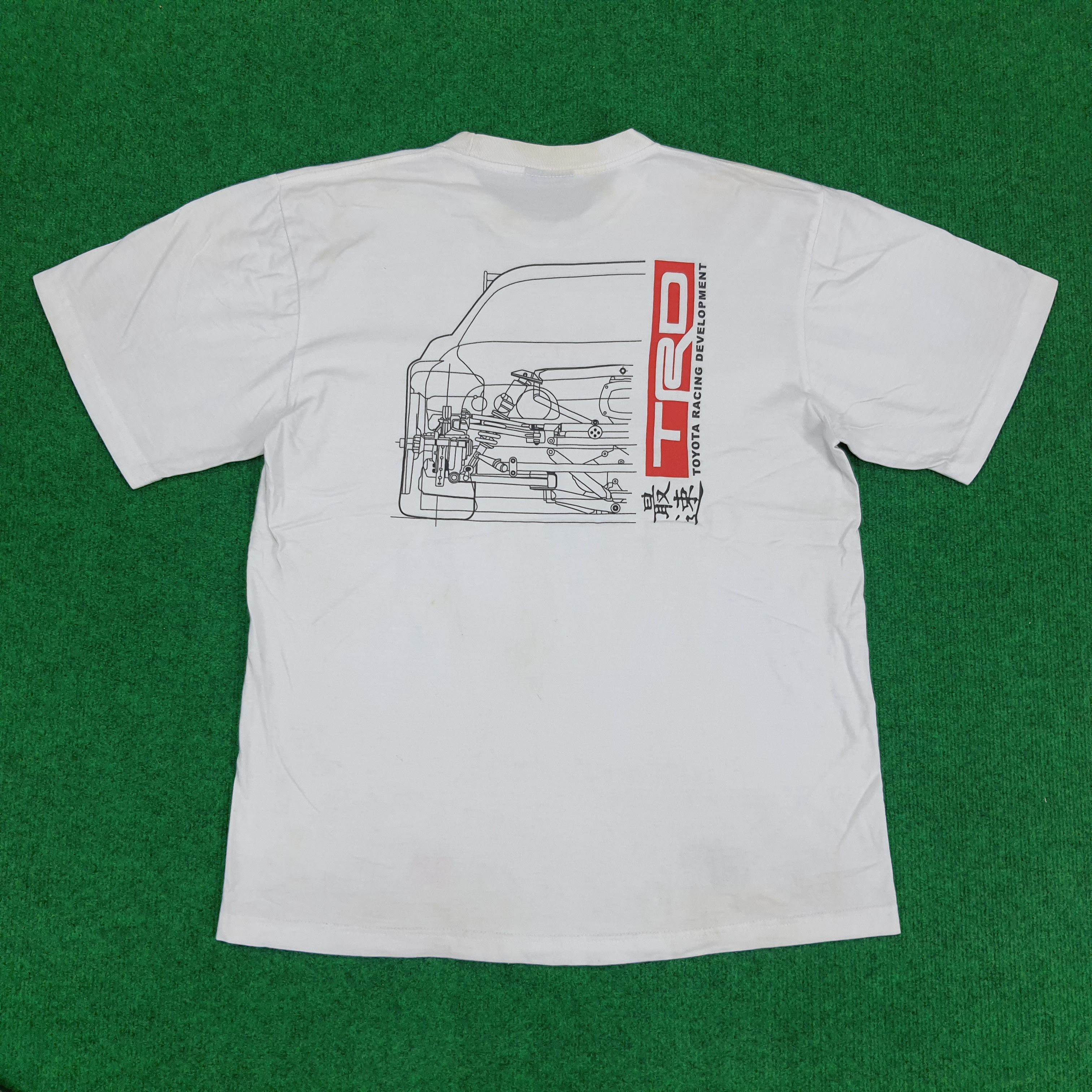 Japanese Brand × Vintage Vintage Toyota Racing Development Racing Team T-shirt Size US L / EU 52-54 / 3 - 1 Thumbnail