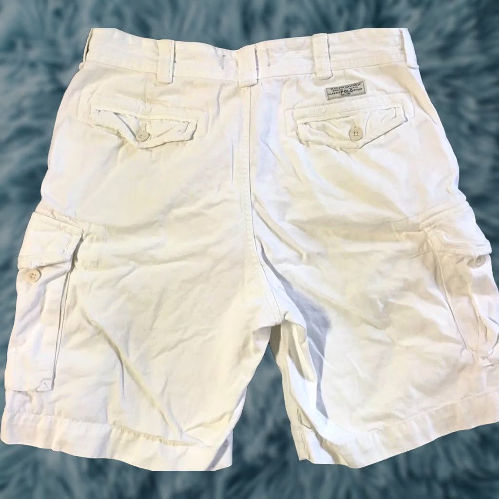 Polo Ralph Lauren VINTAGE Polo Ralph Lauren Cargo Fatigue Shorts Mens 36 White 90s Army Paratrooper Sport Size US M / EU 48-50 / 2 - 1 Thumbnail