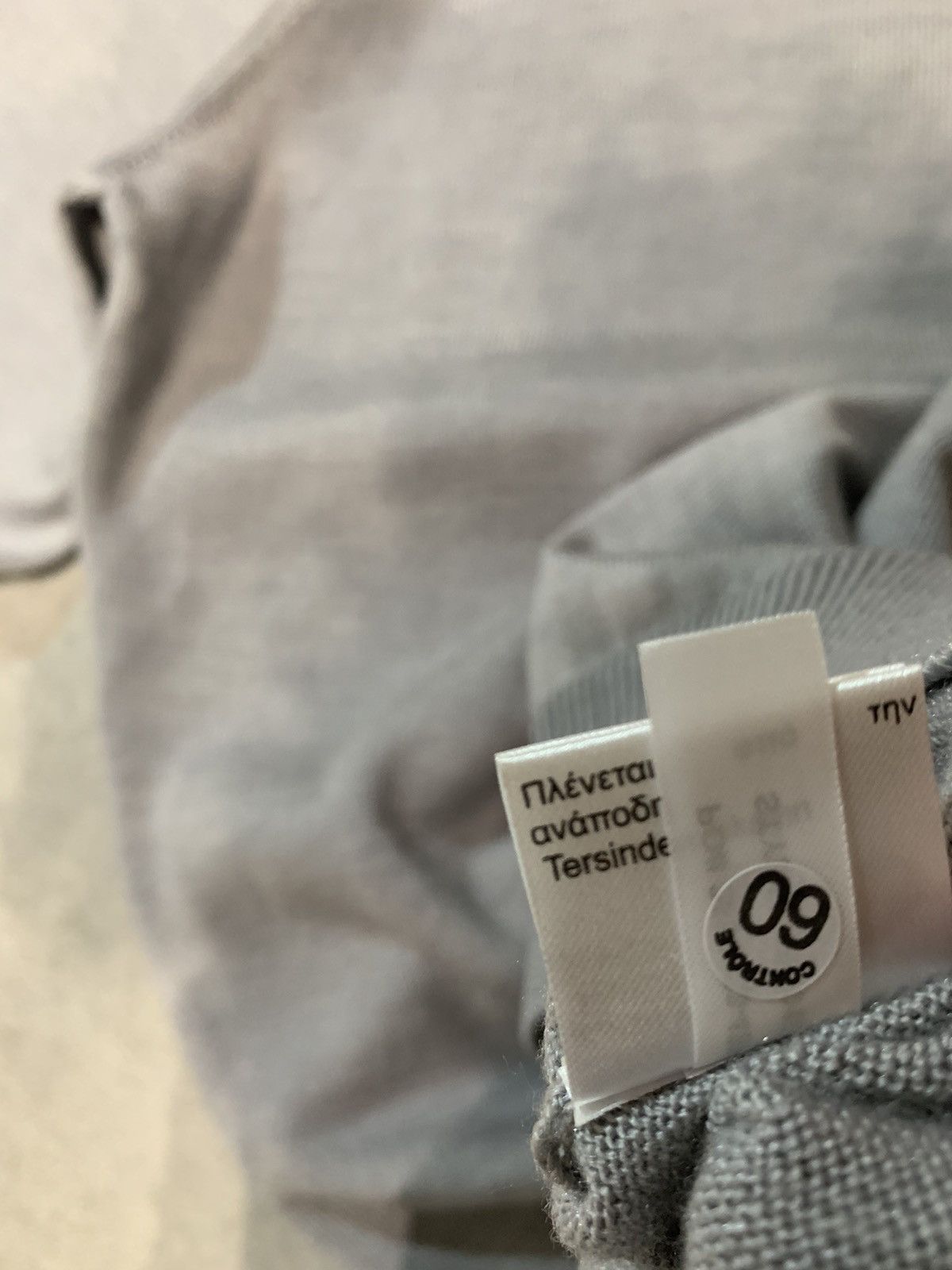 Lacoste × Vintage Plain Silver grey Y2K vintage Embroidered Lacoste Sweater Size US L / EU 52-54 / 3 - 2 Thumbnail