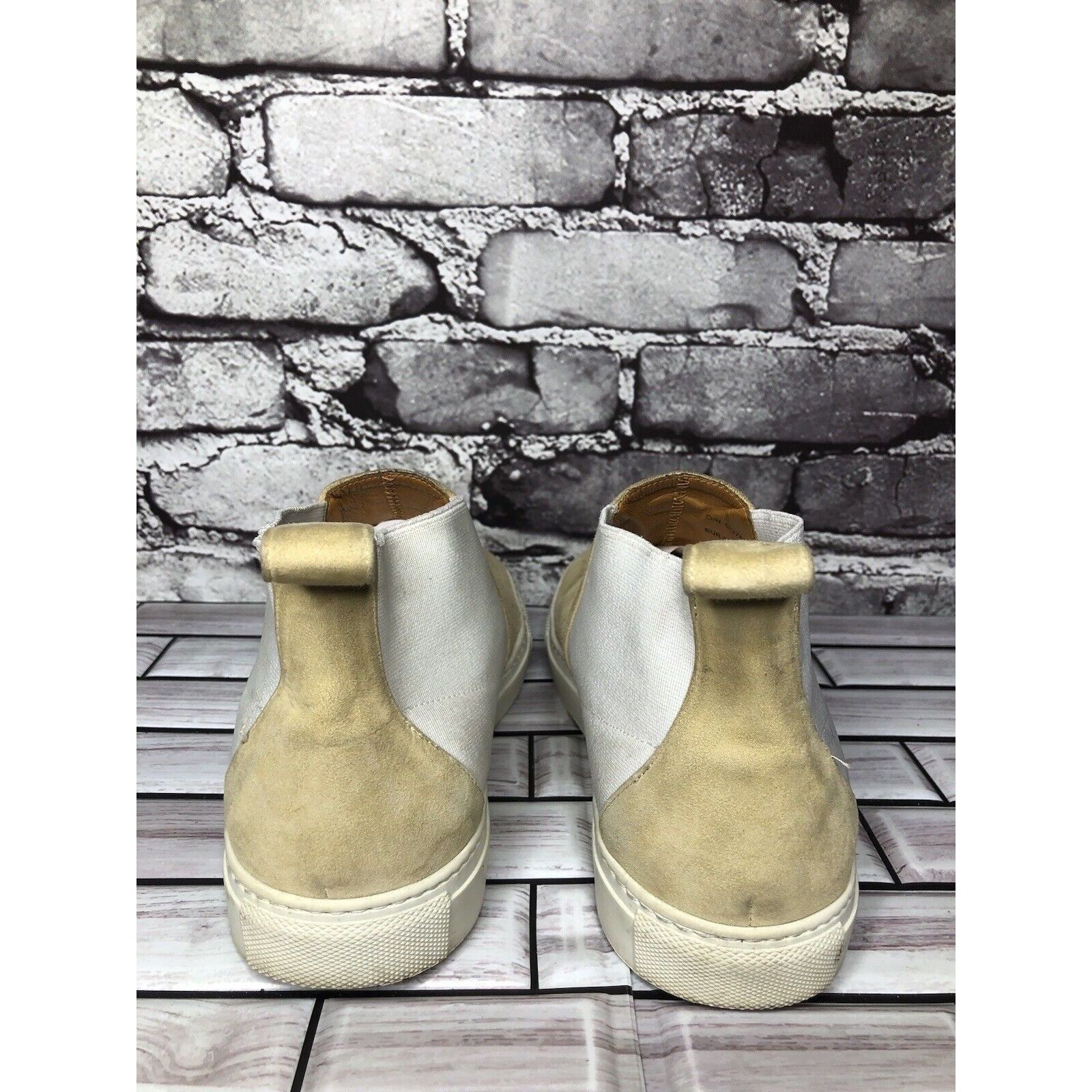 & Other Stories & Other Stories Beige Tan Suede White Textile Ankle Shoes Wo Size US 8 / IT 38 - 4 Thumbnail