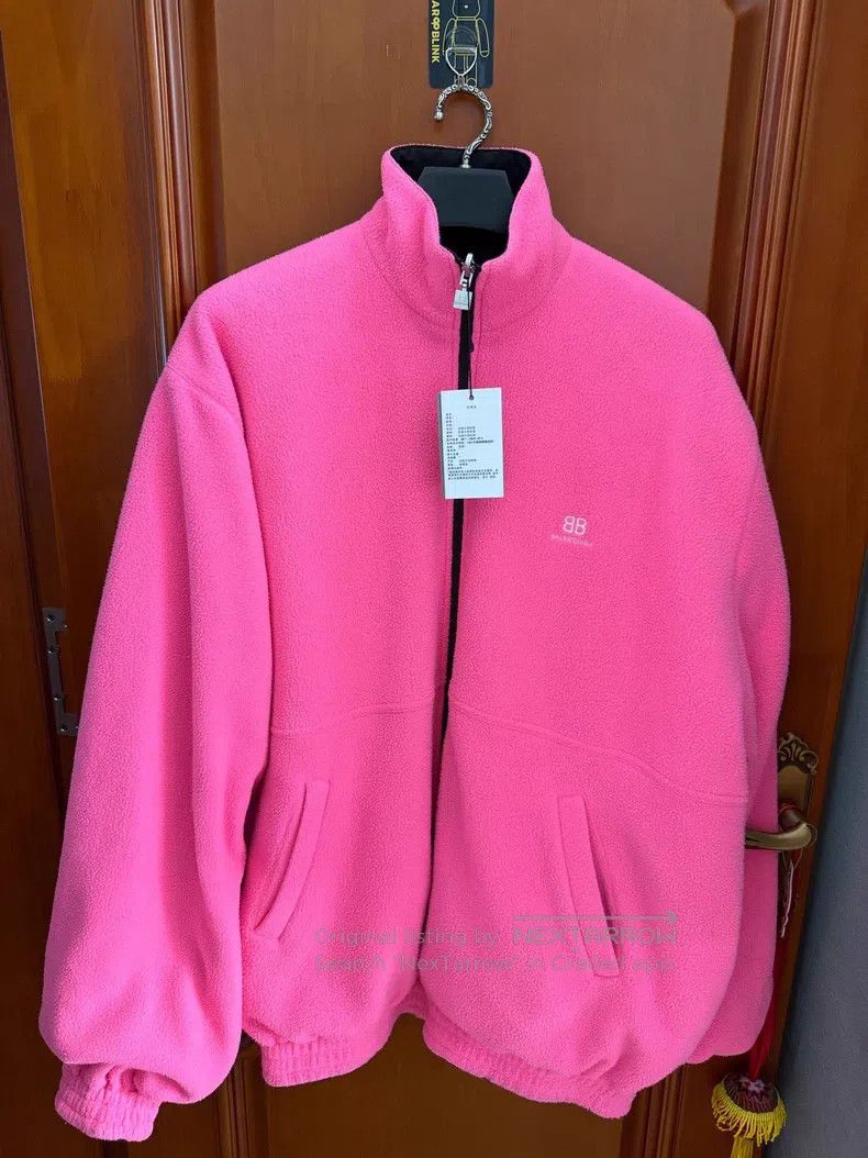 Balenciaga Balenciaga Black and Red Color Block Jacket with Pink Flee Size US L / EU 52-54 / 3 - 3 Thumbnail