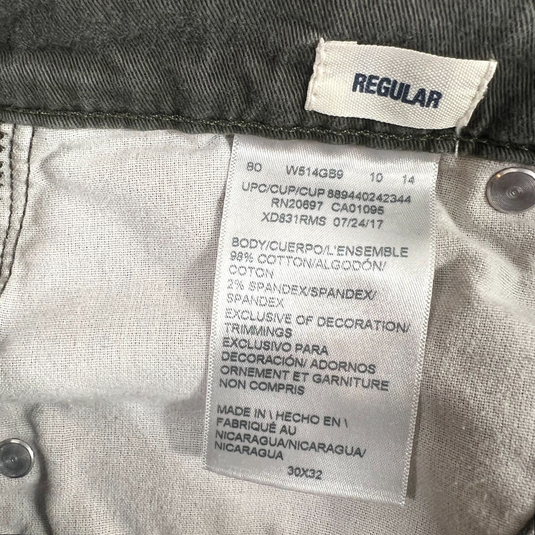 Dickies Dickies Jeans Mens 32x29 Green Duck Canvas Work Fit Regular Straight Denim Pockets 90s Y2K Vintage No Size US 32 / EU 48 - 7 Thumbnail