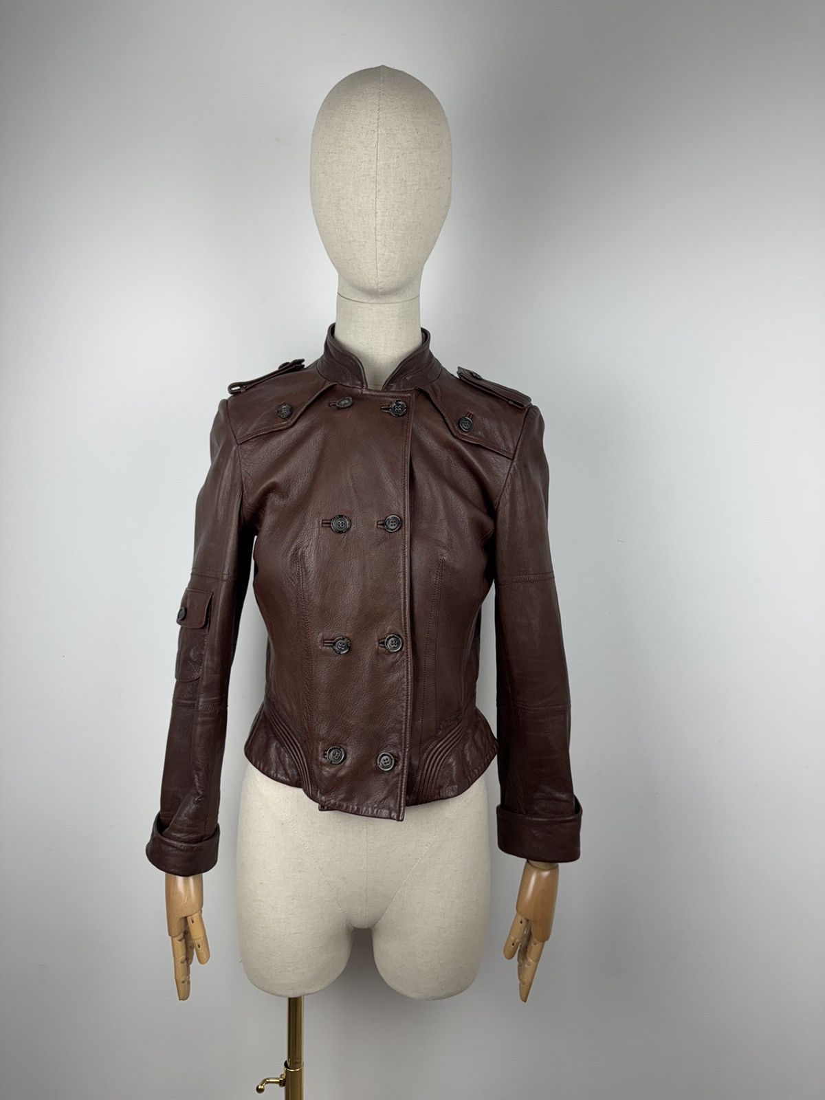 Japanese Brand × Karen Millen Karen Millen Leather Cropped Jacket size US 6 Size M / US 6-8 / IT 42-44 - 2 Thumbnail