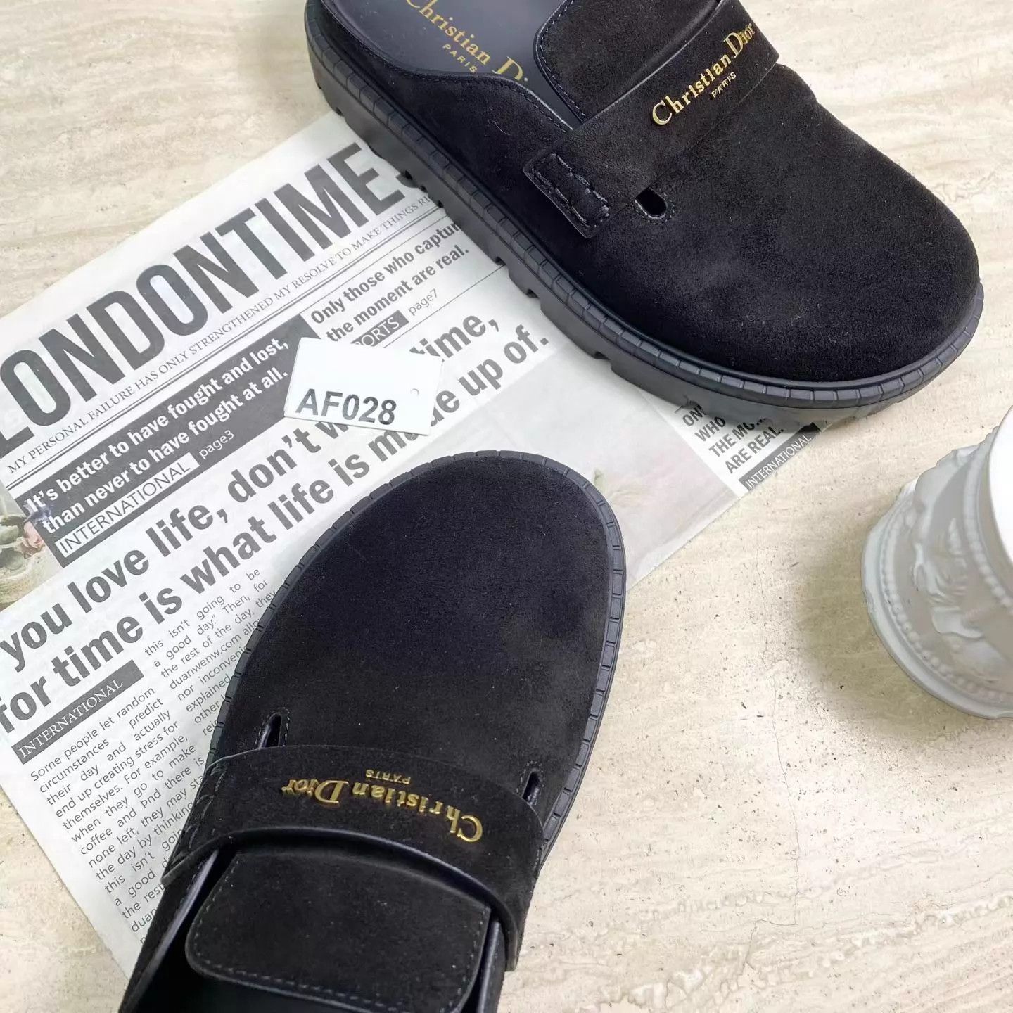 Dior DIOR Boy Black Cowhide Split Mule 36D 98 AF028 Size US 5.5 / IT 35.5 - 4 Thumbnail