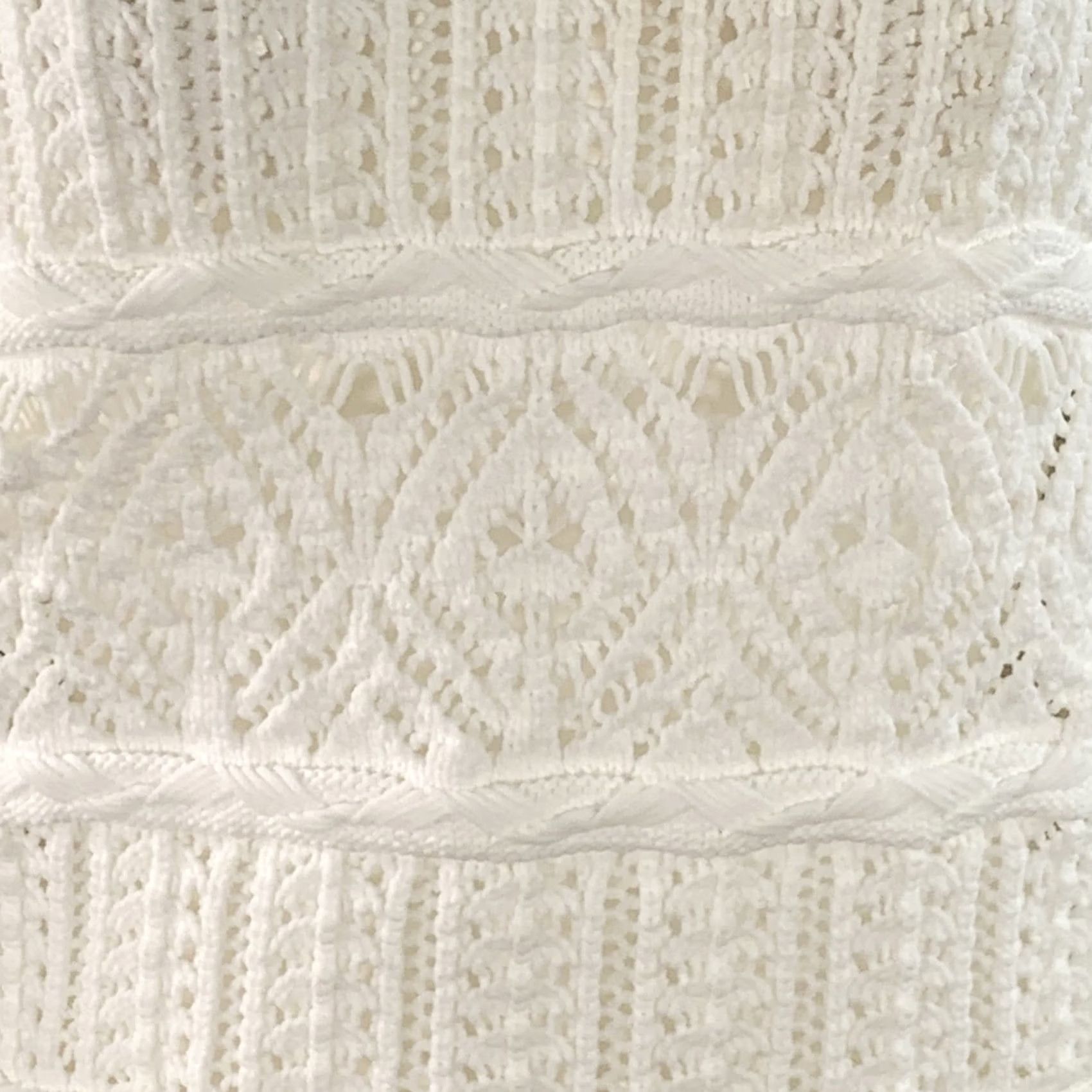 Comme des Garcons Girl COMME des GARCONS 2022 Size M White Textured Knit Polyester Crew Neck Sweater Women Size M / US 6-8 / IT 42-44 - 2 Thumbnail