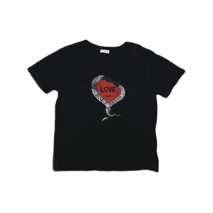 Saint Laurent Paris Saint Laurent Love Graphic Short Sleeve T-Shirt -2507 Size M / US 6-8 / IT 42-44 - 2 Thumbnail