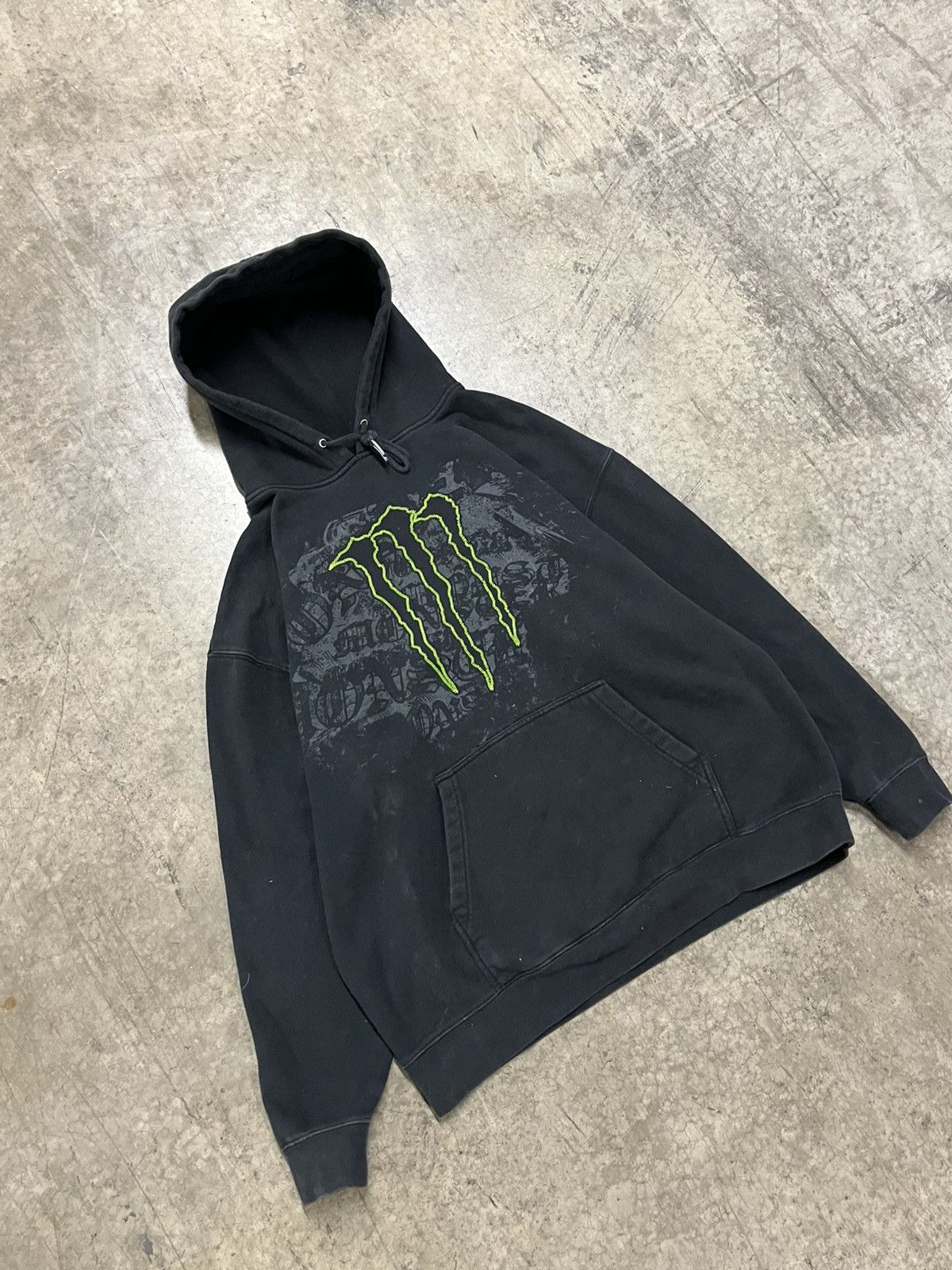 Vintage Monster energy vintage y2k hoodie rare grunge opium skater Size US XL / EU 56 / 4 - 4 Thumbnail