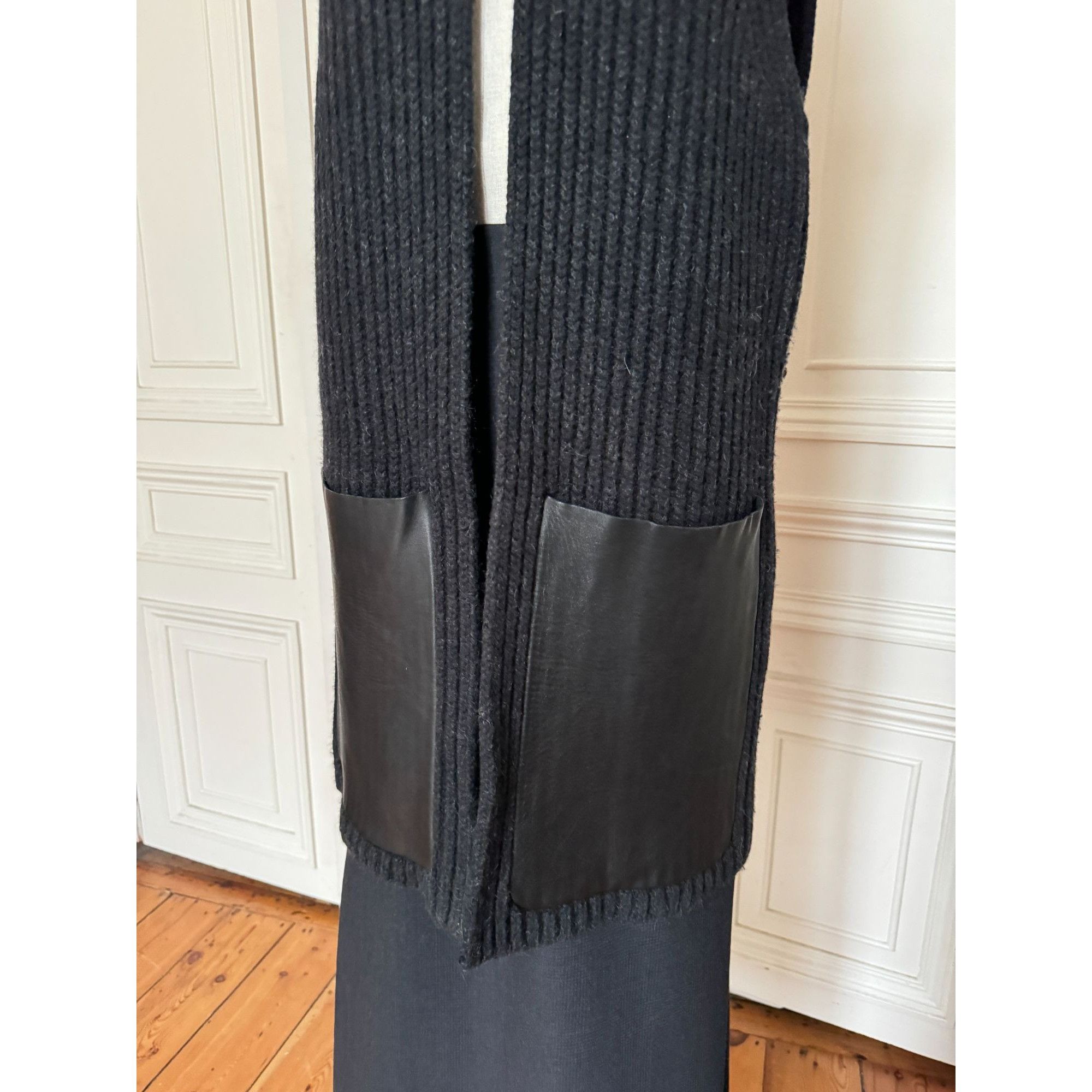 Celine Phoebe Philo Navy Heavy Knitted Vest Size XS / US 0-2 / IT 36-38 - 4 Thumbnail
