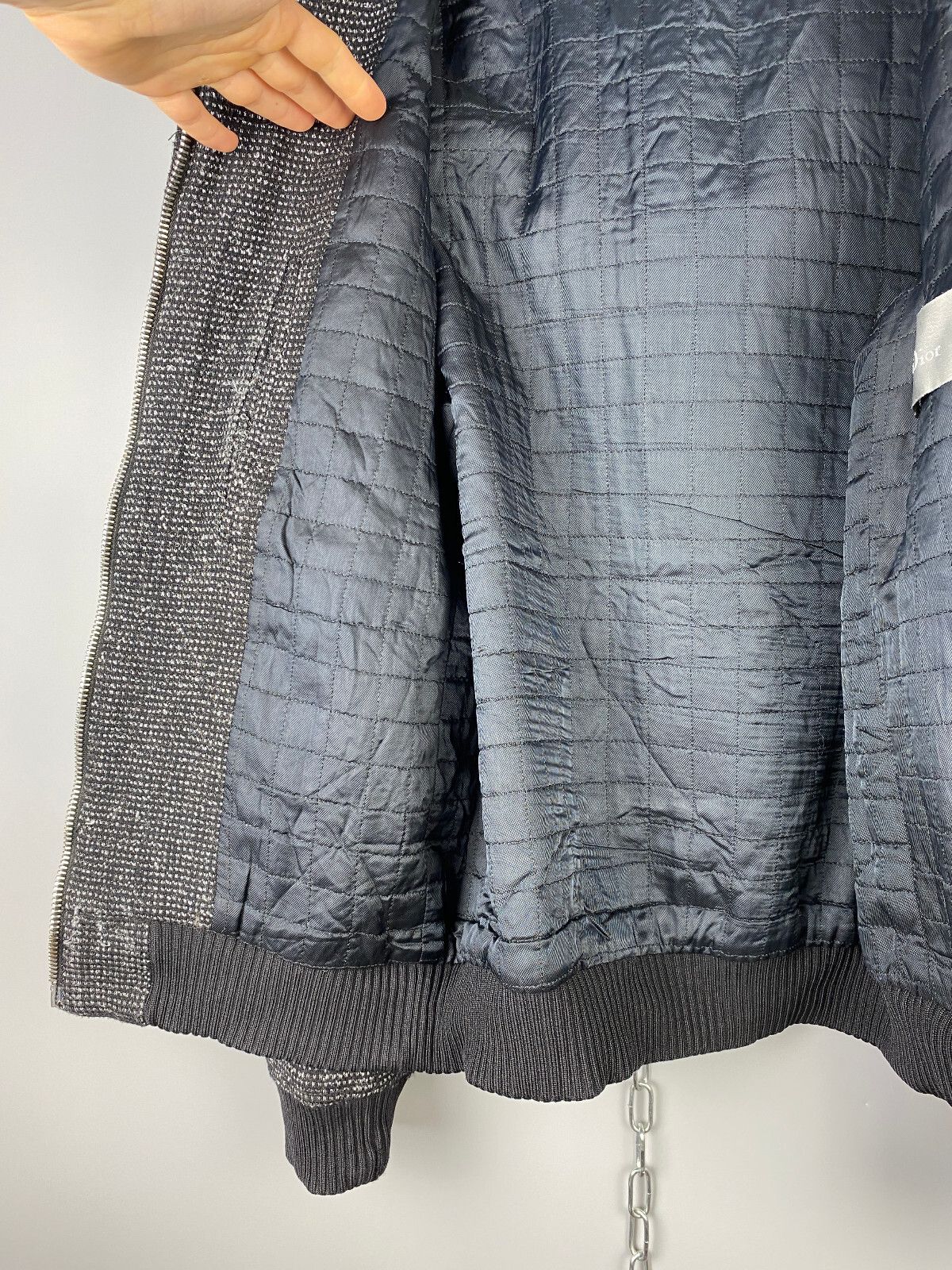 Dior Dior Kris Ban Assche 08AW Knit Hooded Bomber Jacket Size US L / EU 52-54 / 3 - 12 Thumbnail