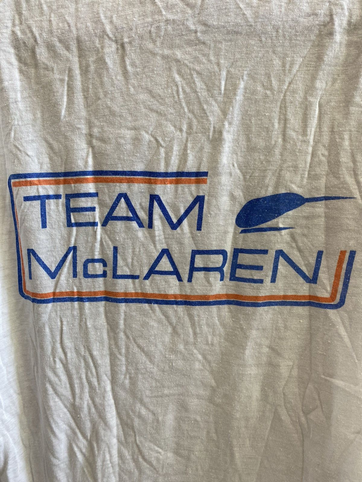 Vintage VINTAGE DISTRESSED 80’s TEAM MCLAREN TSHIRT Size US S / EU 44-46 / 1 - 5 Thumbnail