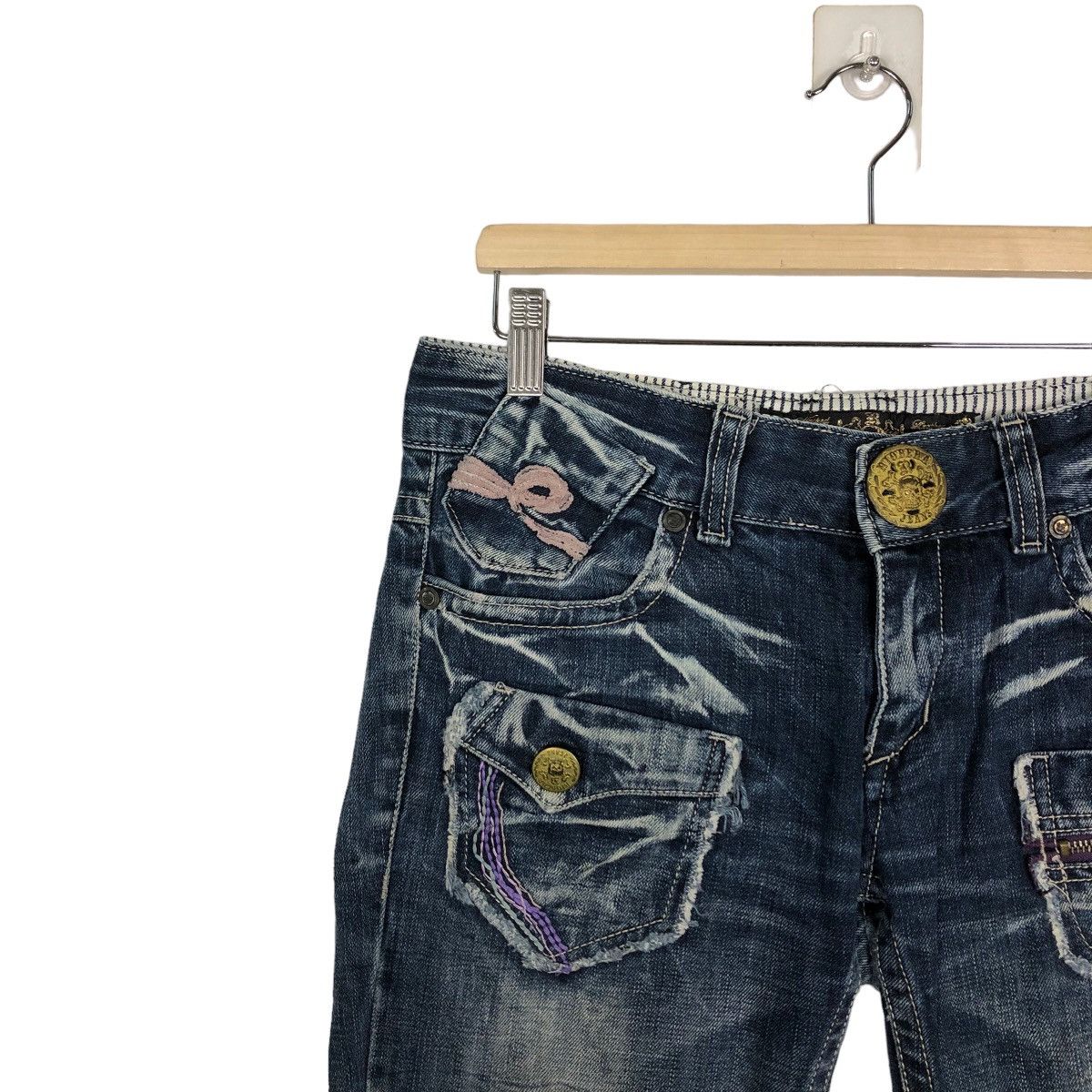 Japanese Brand 🔥Rare Bowcut Denim Distressed Jeans Riobera Designer Size US 30 / EU 46 - 6 Thumbnail