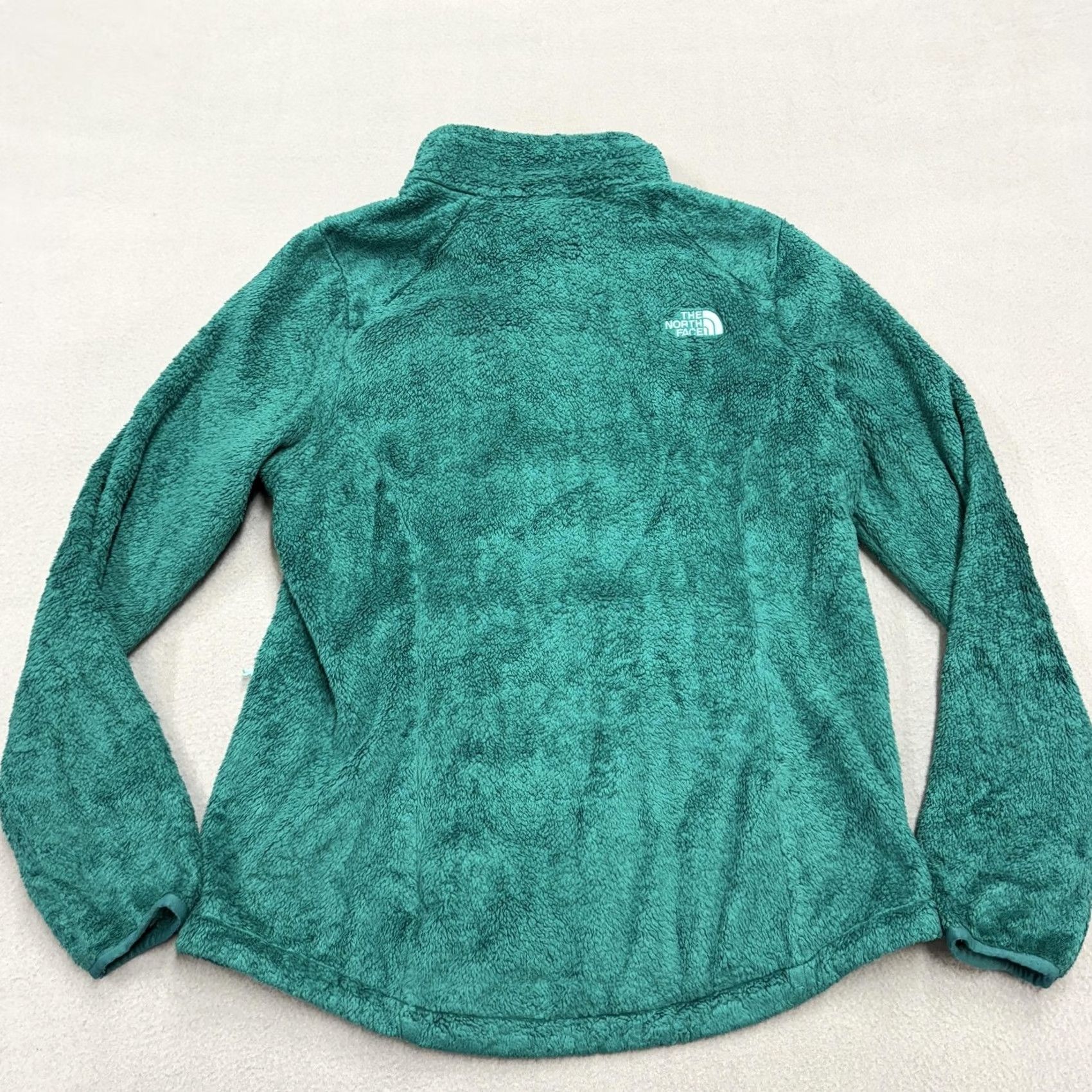 The North Face The North Face Jacket Womens L Teal Fleece Full Zip Soft Warm Outdoor Localized Green Logo Zipper Pockets Collared Mid-Length Size L / US 10 / IT 46 - 6 Thumbnail