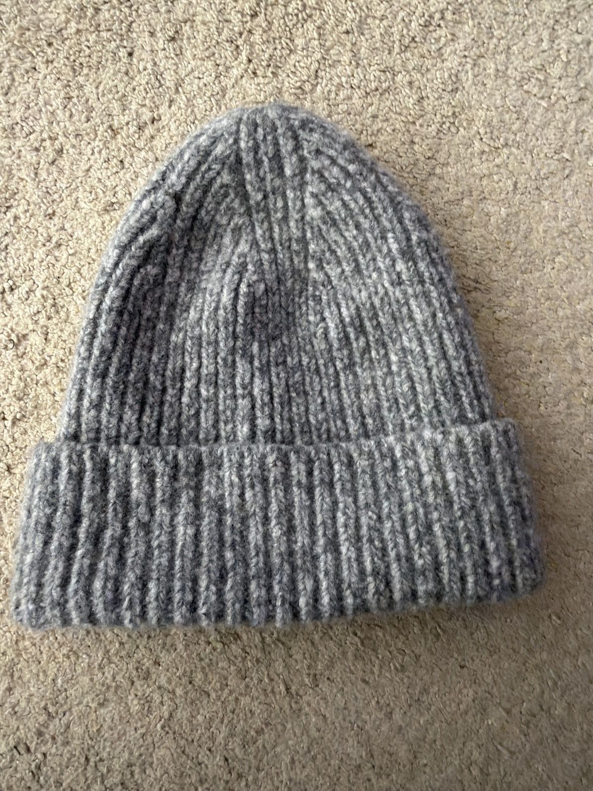 Acne Studios Acne Studios Wool and Cashmere thick cuffed beanie grey Size ONE SIZE - 2 Thumbnail