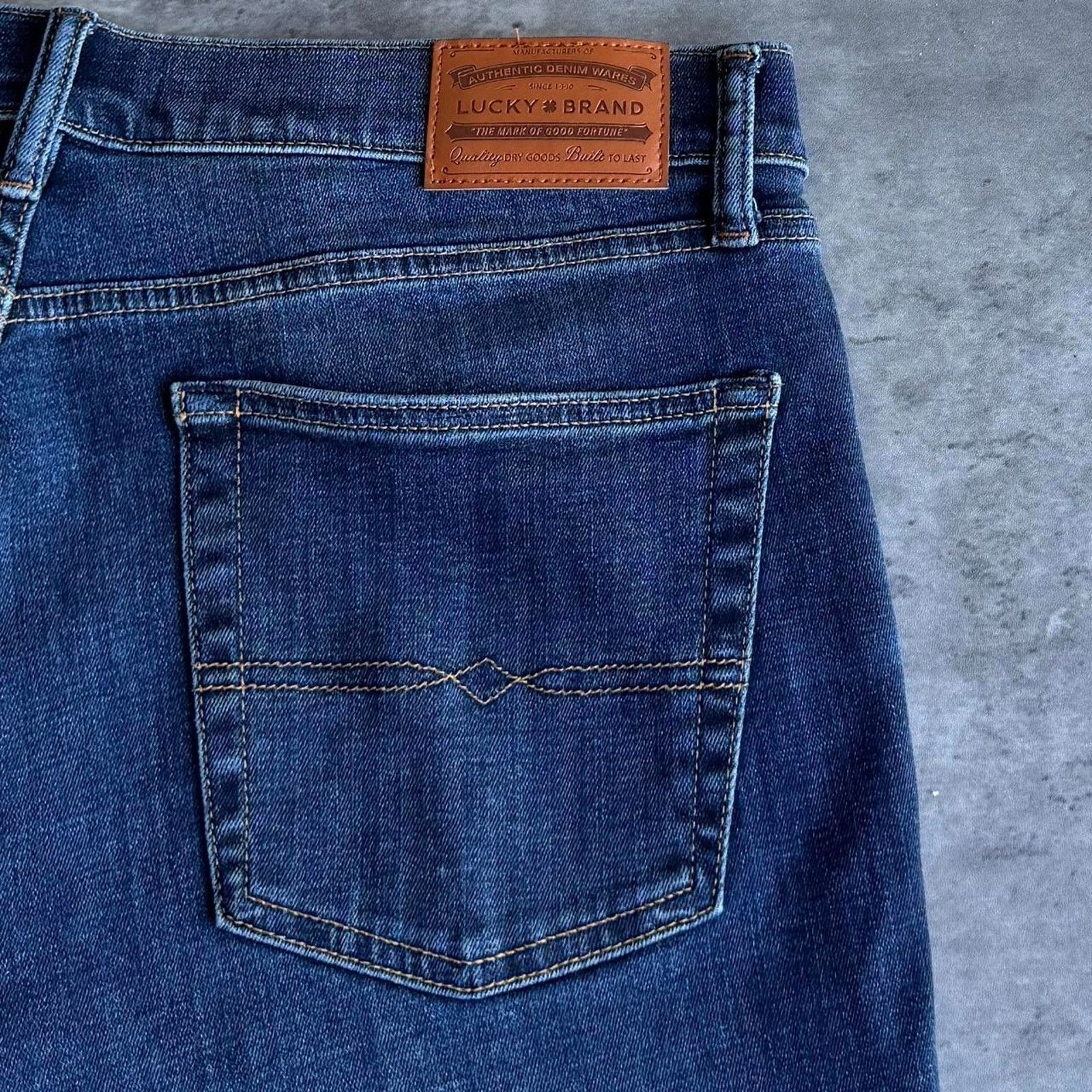 Lucky Brand × Vintage Lucky Brand Embroidered Baggy Grunge Opium Denim Jeans Size US 34 / EU 50 - 3 Thumbnail