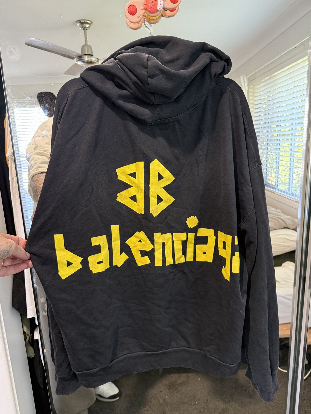 トップス Balenciaga Cities Paris Wide Fit Hoodie Balenciaga Cities Paris Hoodie Wide Fit 'Black White