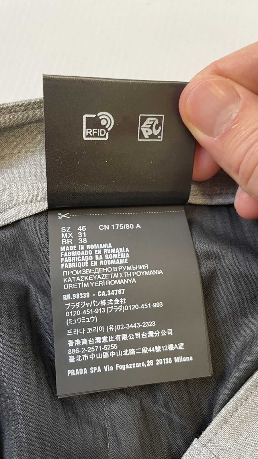 Prada S/S 24 Wide Leg Wool Work Pants Size US 32 / EU 48 - 8 Thumbnail