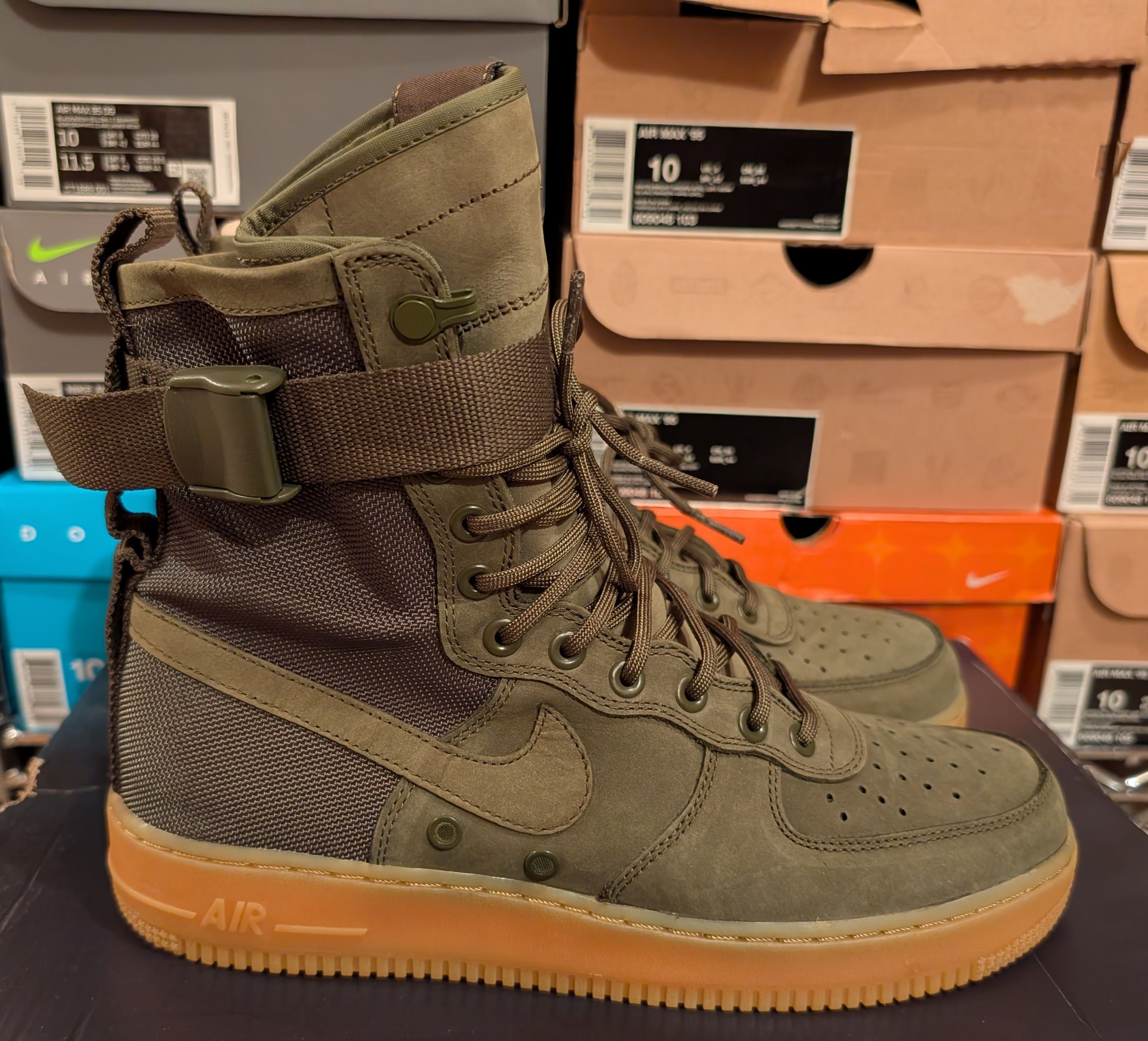 DS Nike SF AF1 Faded Olive 859202 339 Size