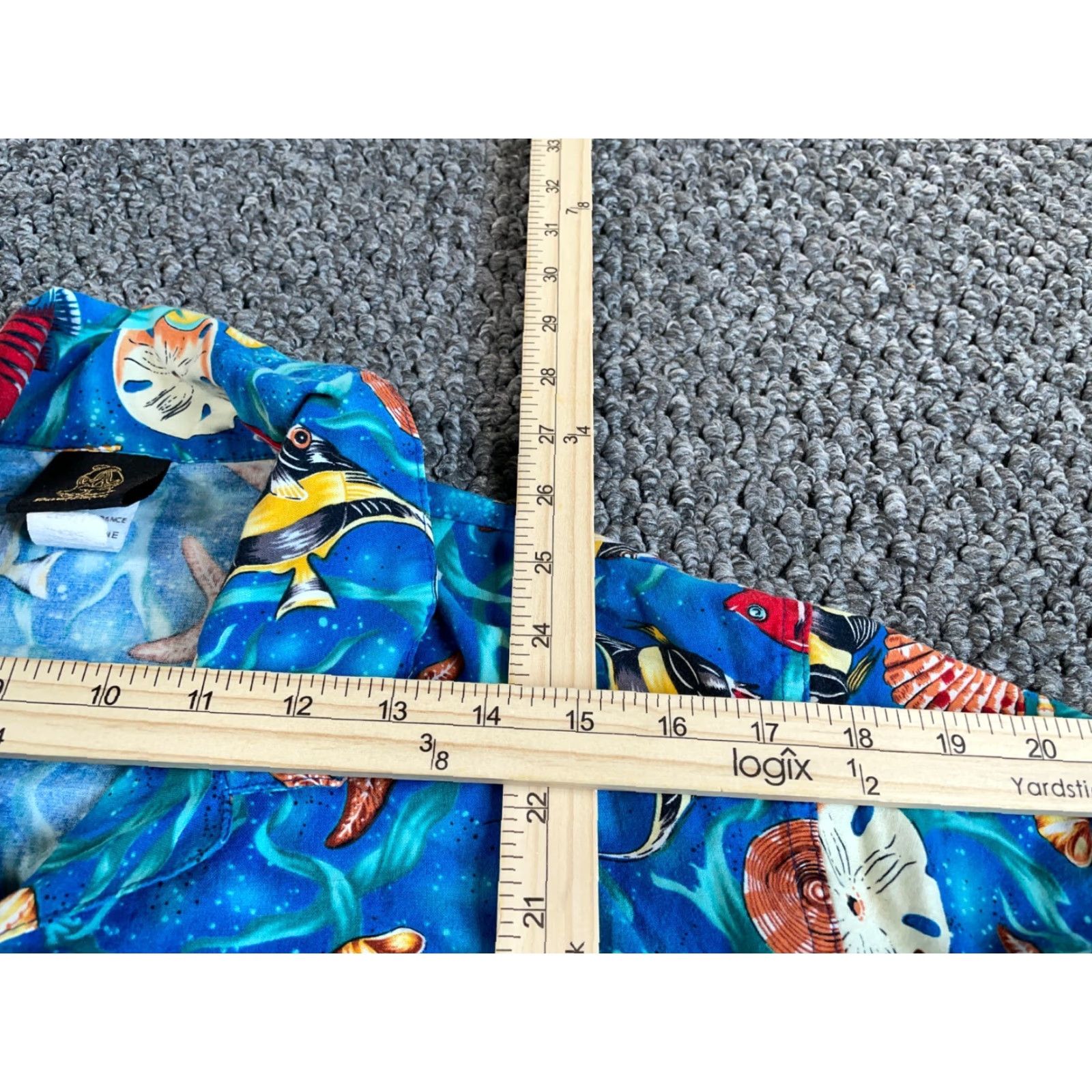 Vintage VINTAGE Toucan Dance Shirt Geometric Underwater Fish Pattern Camp Collar Men’s Small Blue Size US S / EU 44-46 / 1 - 7 Thumbnail