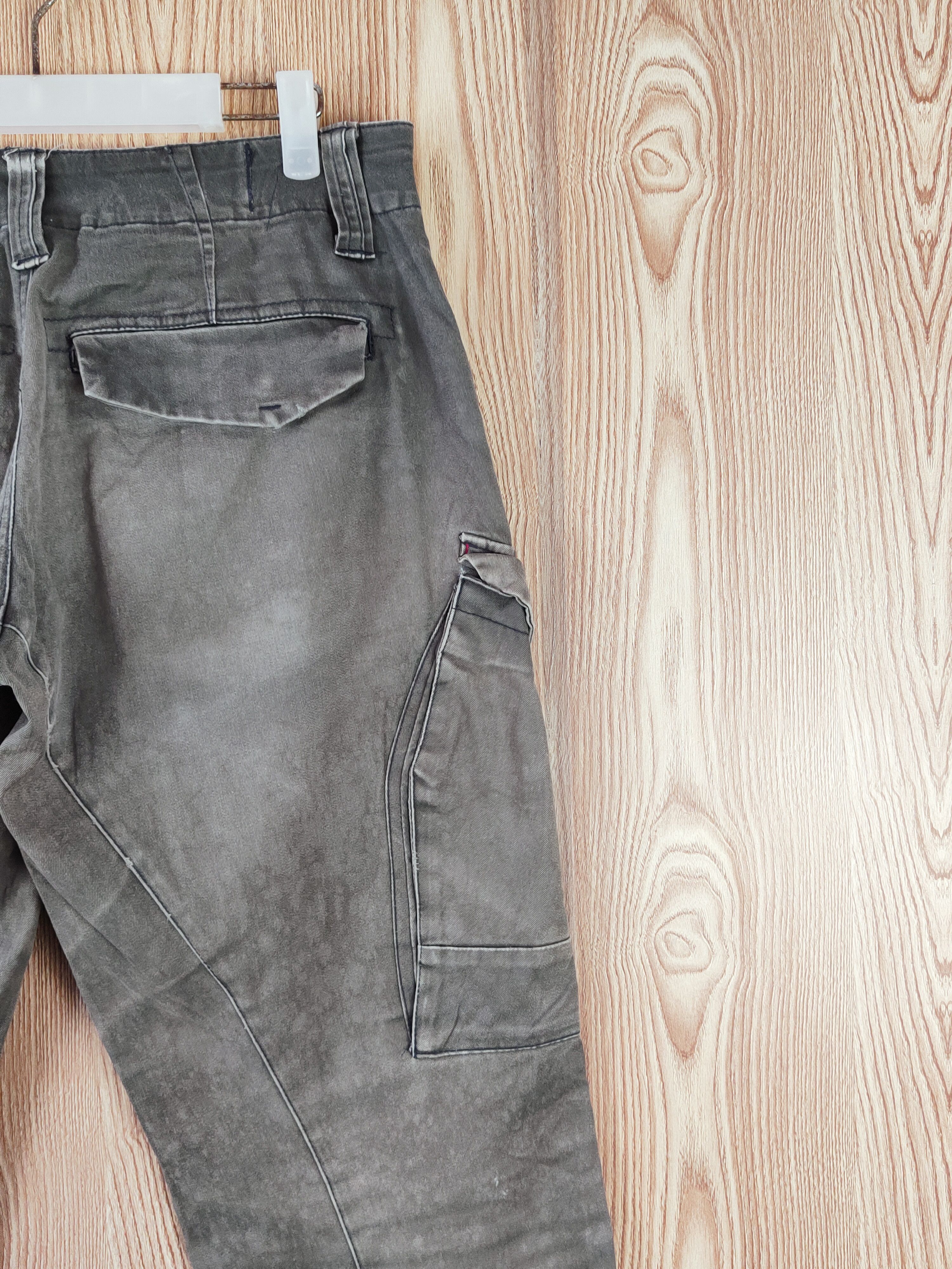 Japanese Brand Xebec Dark Gray Faded Multipocket Tactical Cargo Pants #W623 Size US 31 - 11 Thumbnail