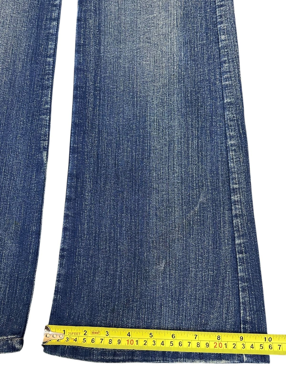 Hysteric Glamour Vintage Japanese Brand Blue Faded Wash Cargo Flare Jeans Size 29" - 16 Thumbnail