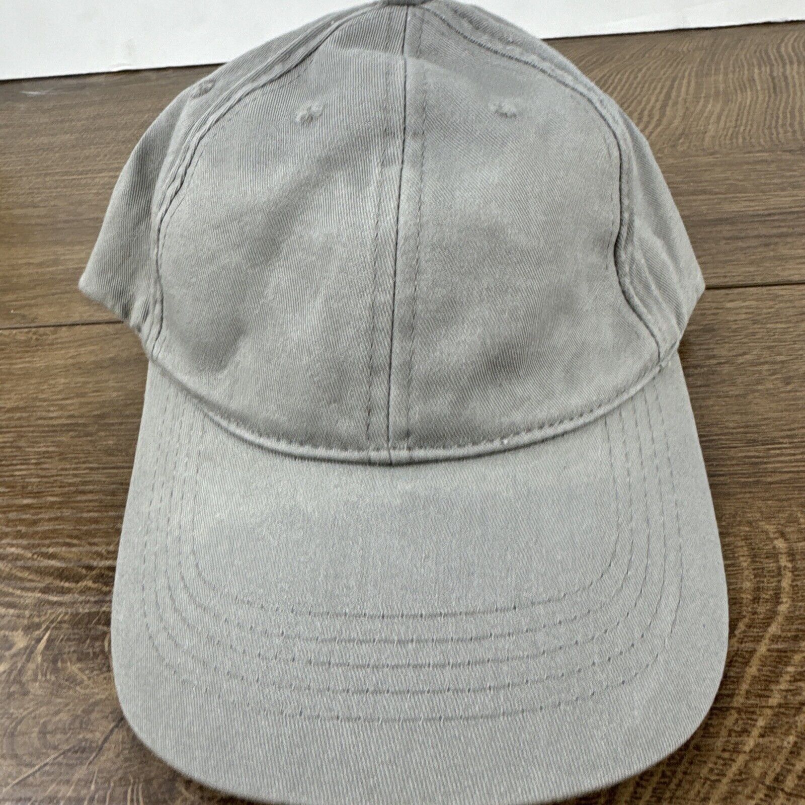 Other Plain Gray Baseball Hat Cap Gray Hat Adjustable Adult Size H Size ONE SIZE - 6 Thumbnail