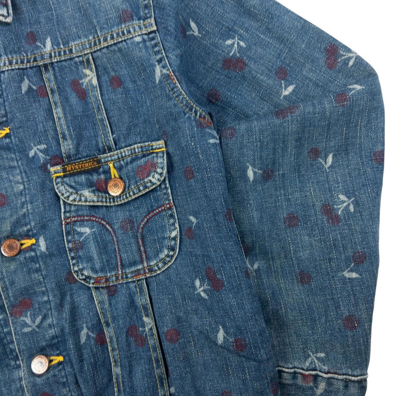 Designer Vintage Hysteric Glamour Cherry Denim Jacket Womens Size Size XS / US 0-2 / IT 36-38 - 7 Thumbnail