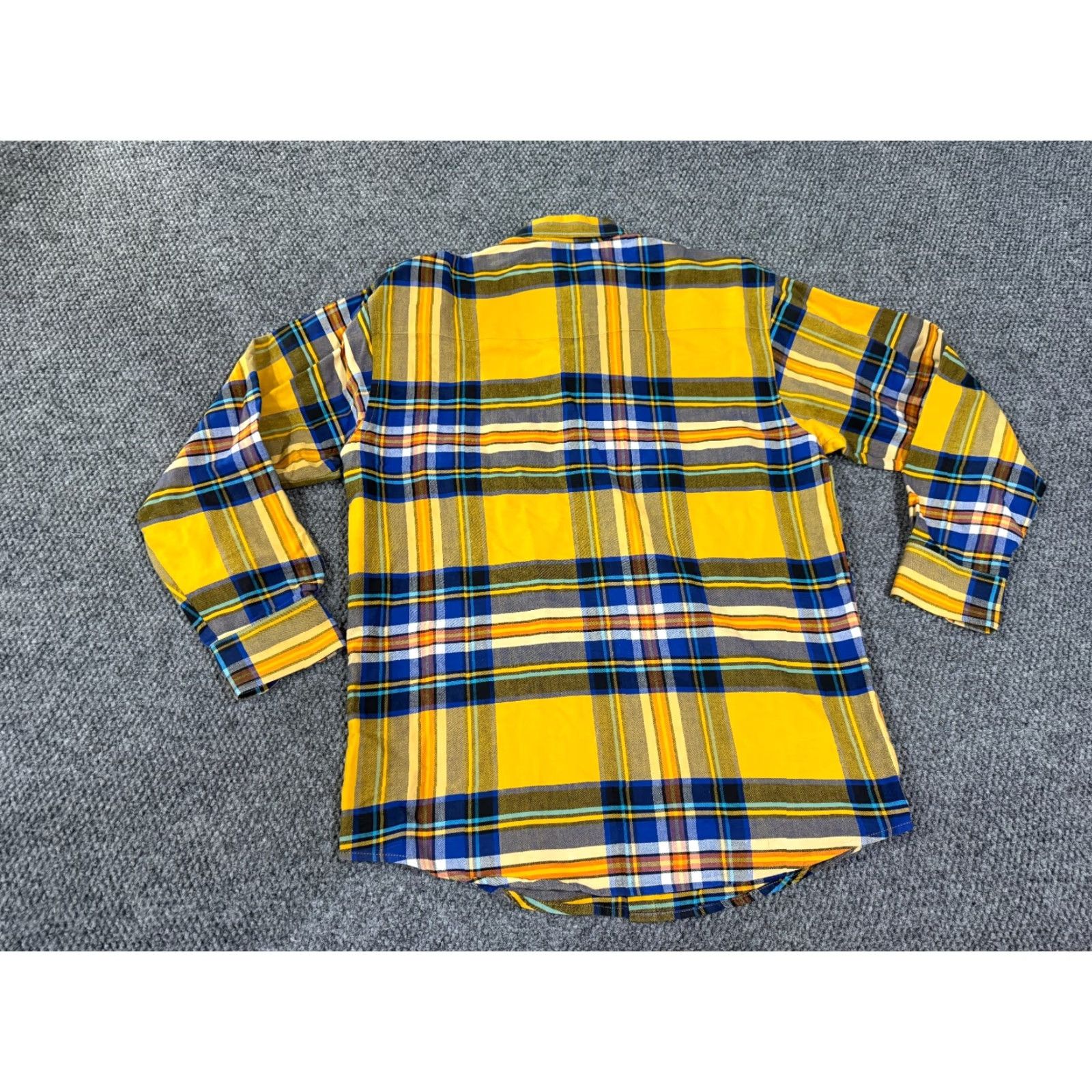 Wrangler Wrangler Twenty X Button-Up Shirt Mens M Yellow Plaid Western Blue - Button-Down Collar, Long Sleeve, Casual, Cotton, Regular Fit Size US M / EU 48-50 / 2 - 6 Thumbnail
