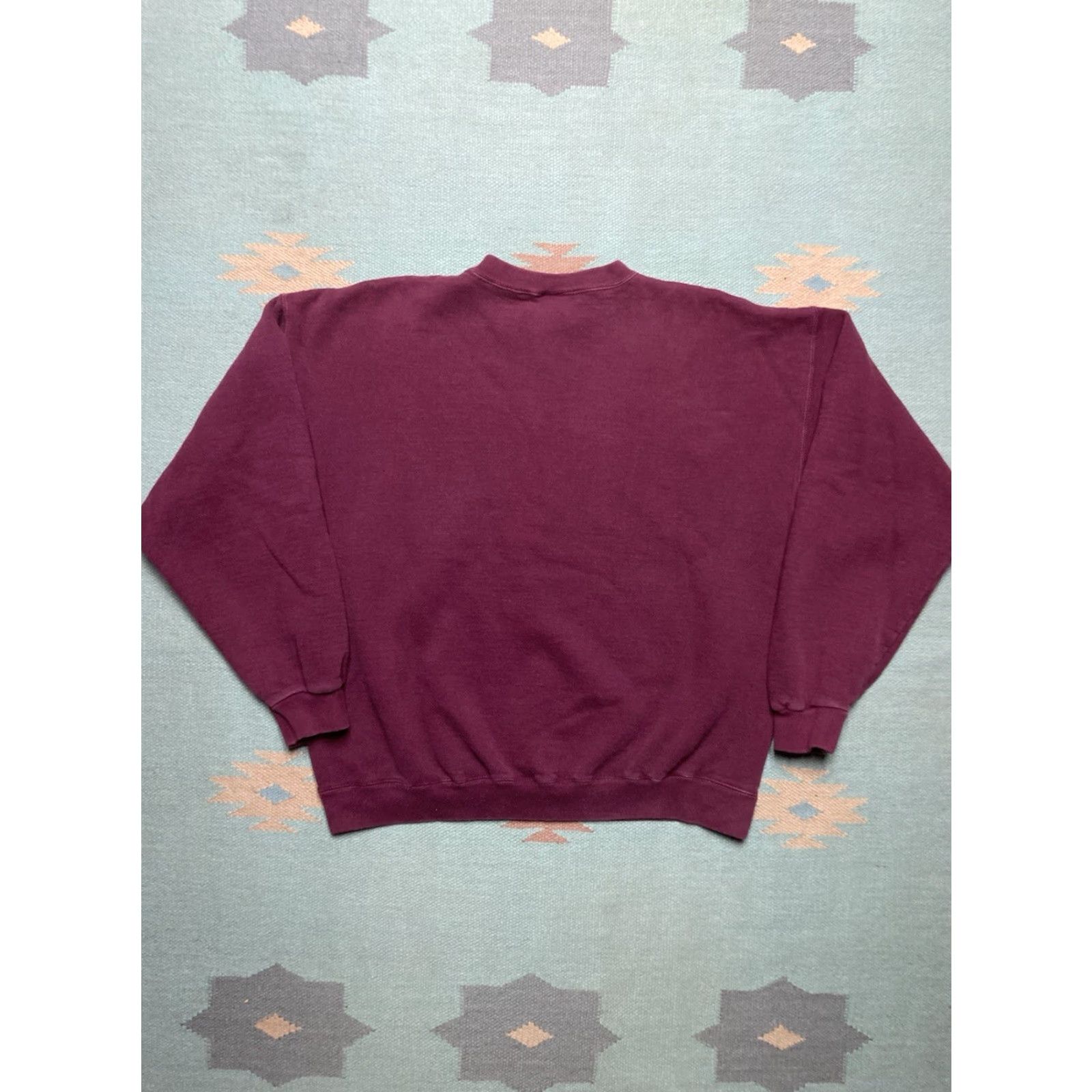 Tultex VINTAGE 90s Tultex Sweatshirt Crewneck Maroon Red Cotton Heavyweight XL Men Pullover Blank Shirt Size US XL / EU 56 / 4 - 4 Thumbnail