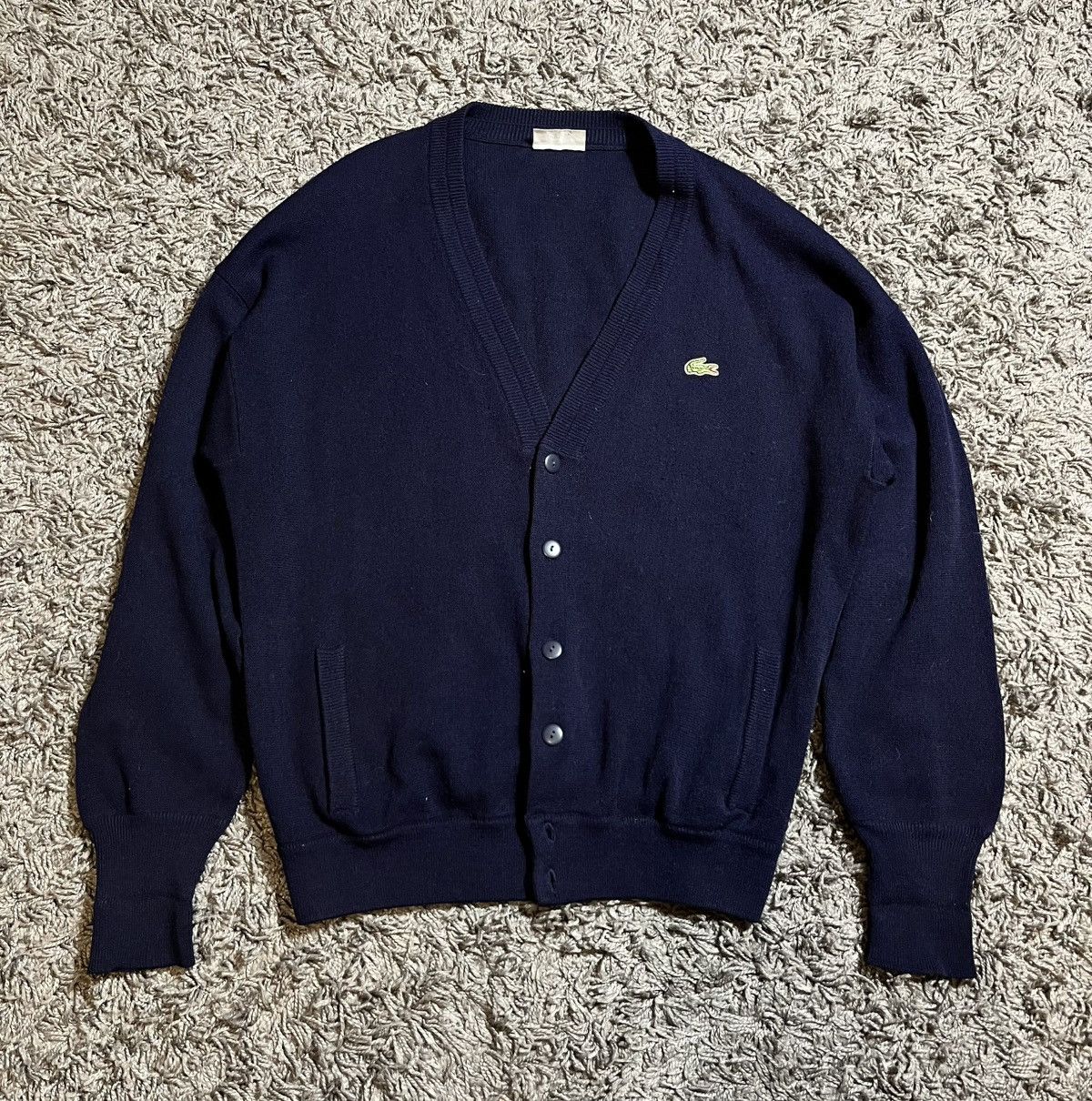 Lacoste LACOSTE VINTAGE WOOL CARDIGAN KNITTED Size US L / EU 52-54 / 3 - 1 Thumbnail