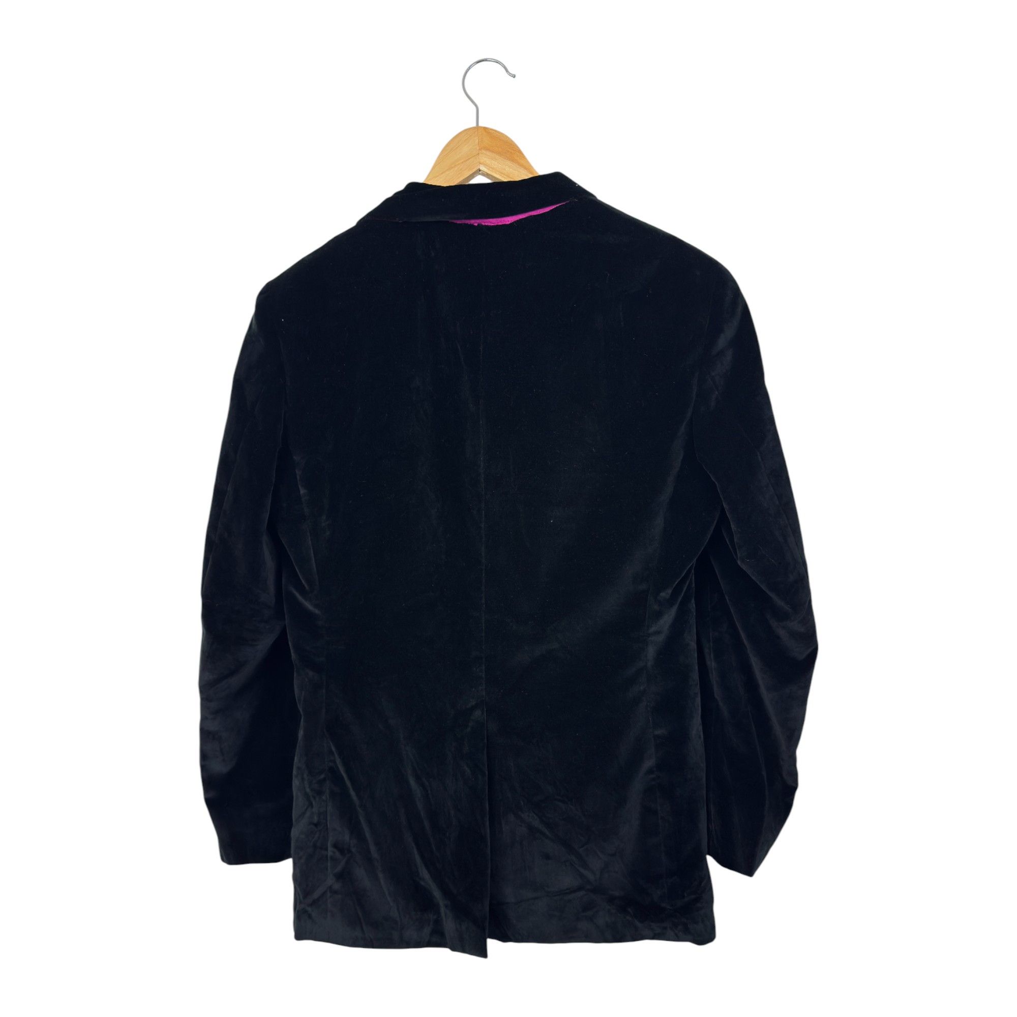Etro 90s Men’s Black Velvet Blazer Size 48L - 2 Thumbnail