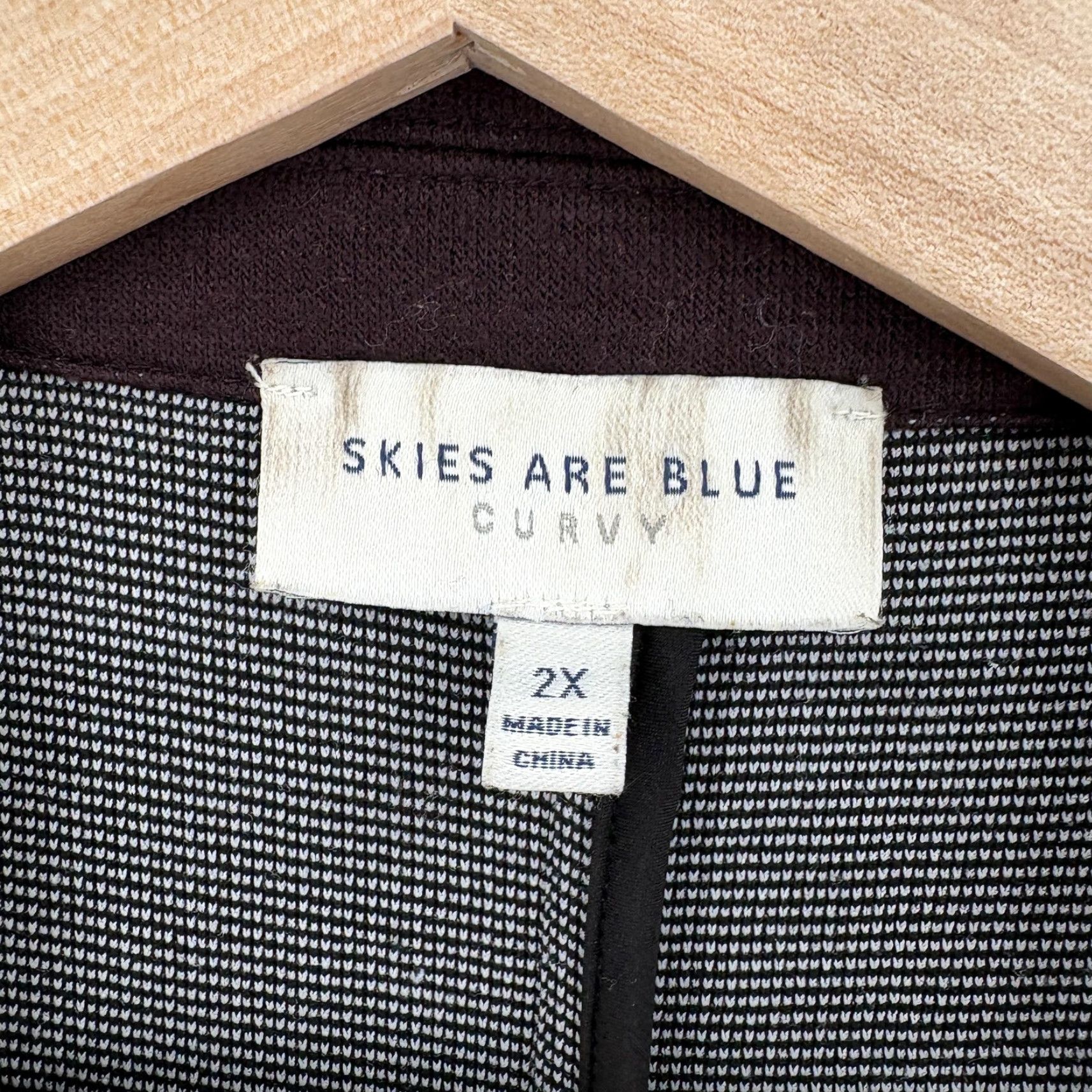 Vintage Skies Are Blue Blazer Womens 2X Burgundy Knit Lined Open Front Pockets 3/4 Sleeve Casual Business Vintage No Size XXL / US 16-18 / IT 52-54 - 4 Thumbnail