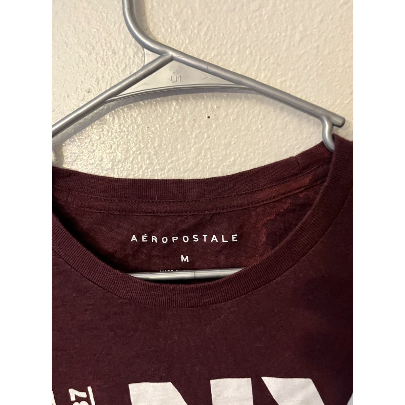 Aeropostale VINTAGE Aeropostale T-Shirt Shirt Mens M Maroon Logo Casual 90s Theme Womens/Mens? (Wait) Size US M / EU 48-50 / 2 - 2 Thumbnail