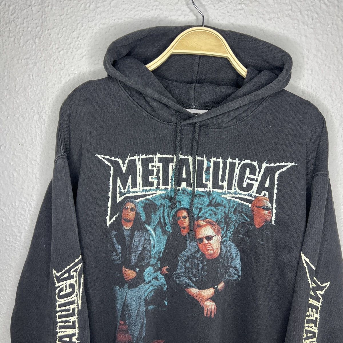 Band Tees Metallica St Anger Hoodie Fluo Full Print Graphic Black Size US XL / EU 56 / 4 - 5 Thumbnail