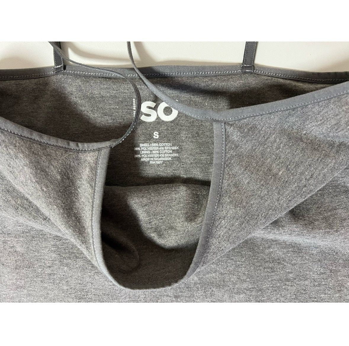 Sonoma SO Gray Grey Cami Shelf-Bra Camisole Tank Top Shirt Size S 🩶 Size S / US 4 / IT 40 - 4 Thumbnail