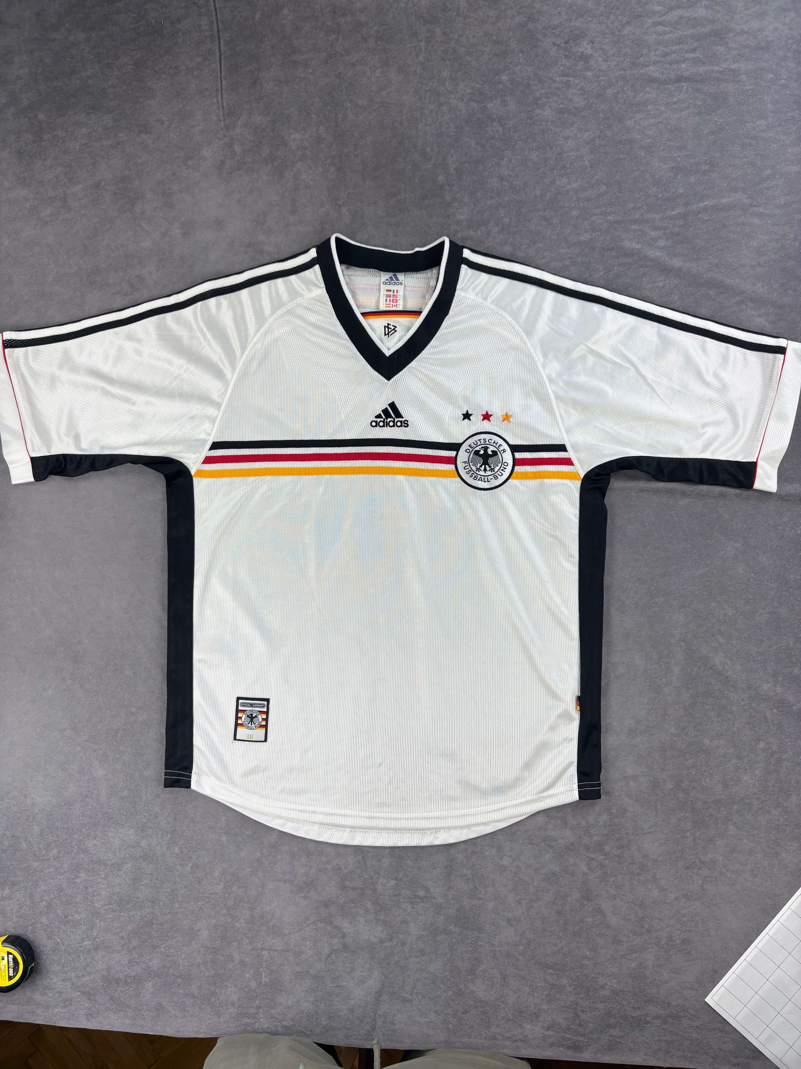 Adidas Germany 1998-2000 Adidas home football jersey size L Size US L / EU 52-54 / 3 - 1 Thumbnail