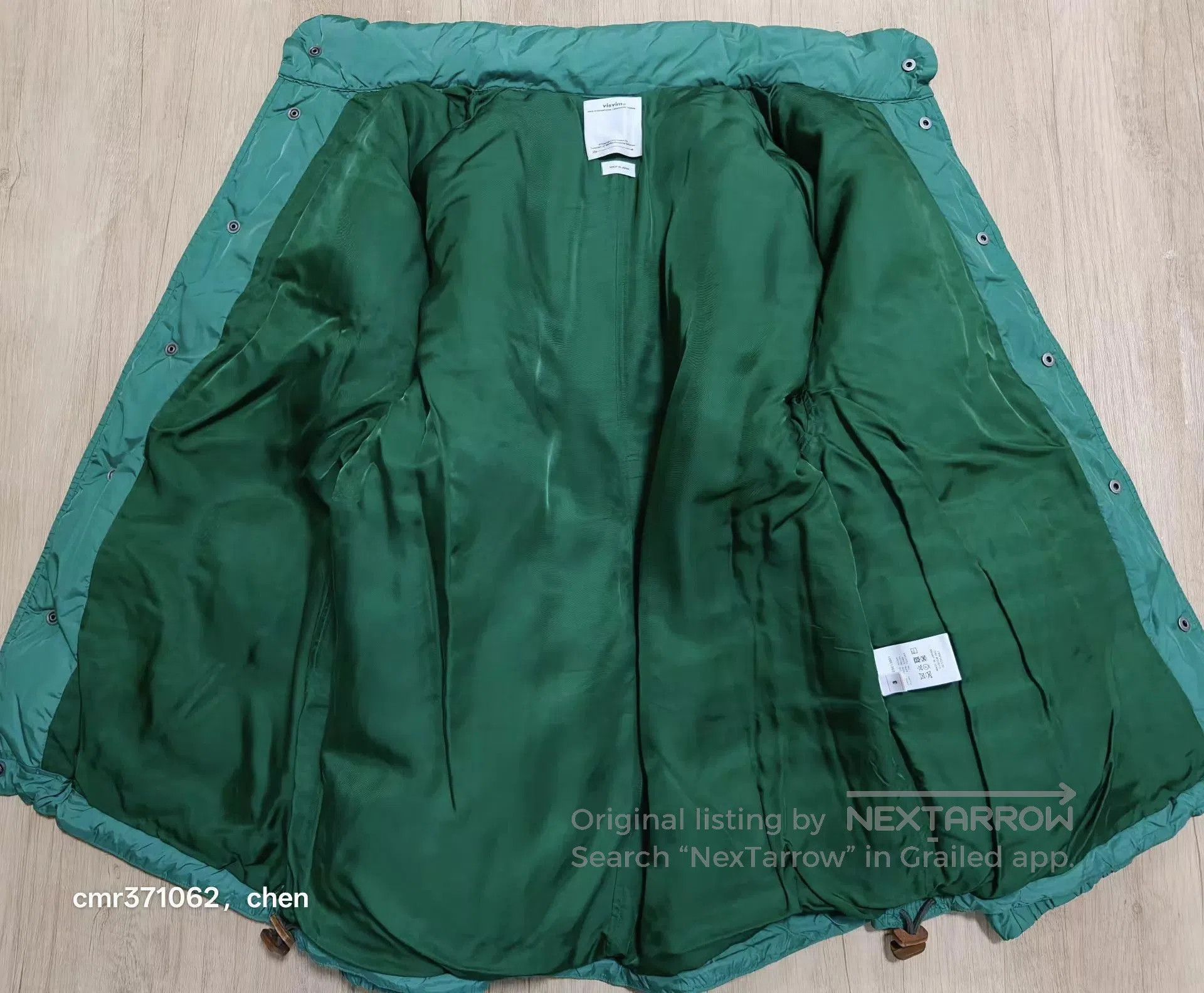 Visvim Green Puffer Jacket with Pockets, Size L. Size US L / EU 52-54 / 3 - 4 Thumbnail