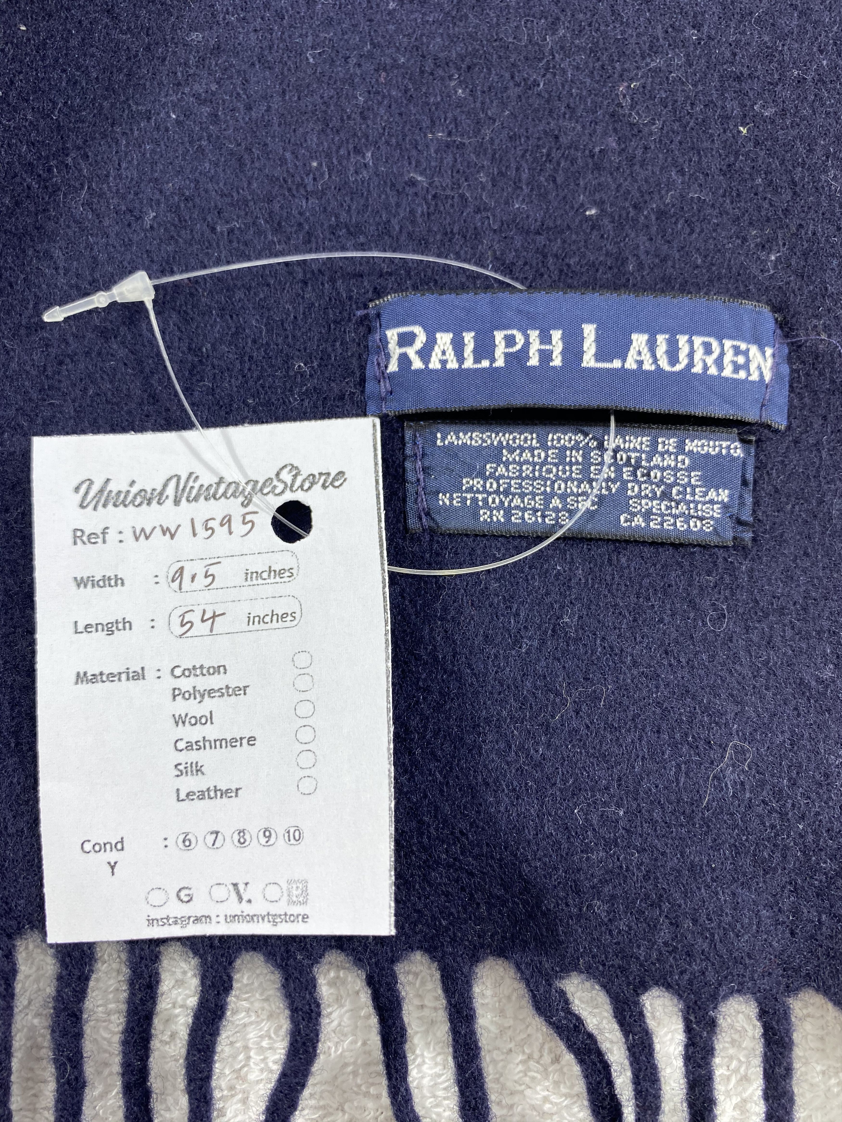 Ralph Lauren × Vintage Ralph Lauren Scarf / Muffler / Neckwear - WW1595 Size ONE SIZE - 5 Thumbnail