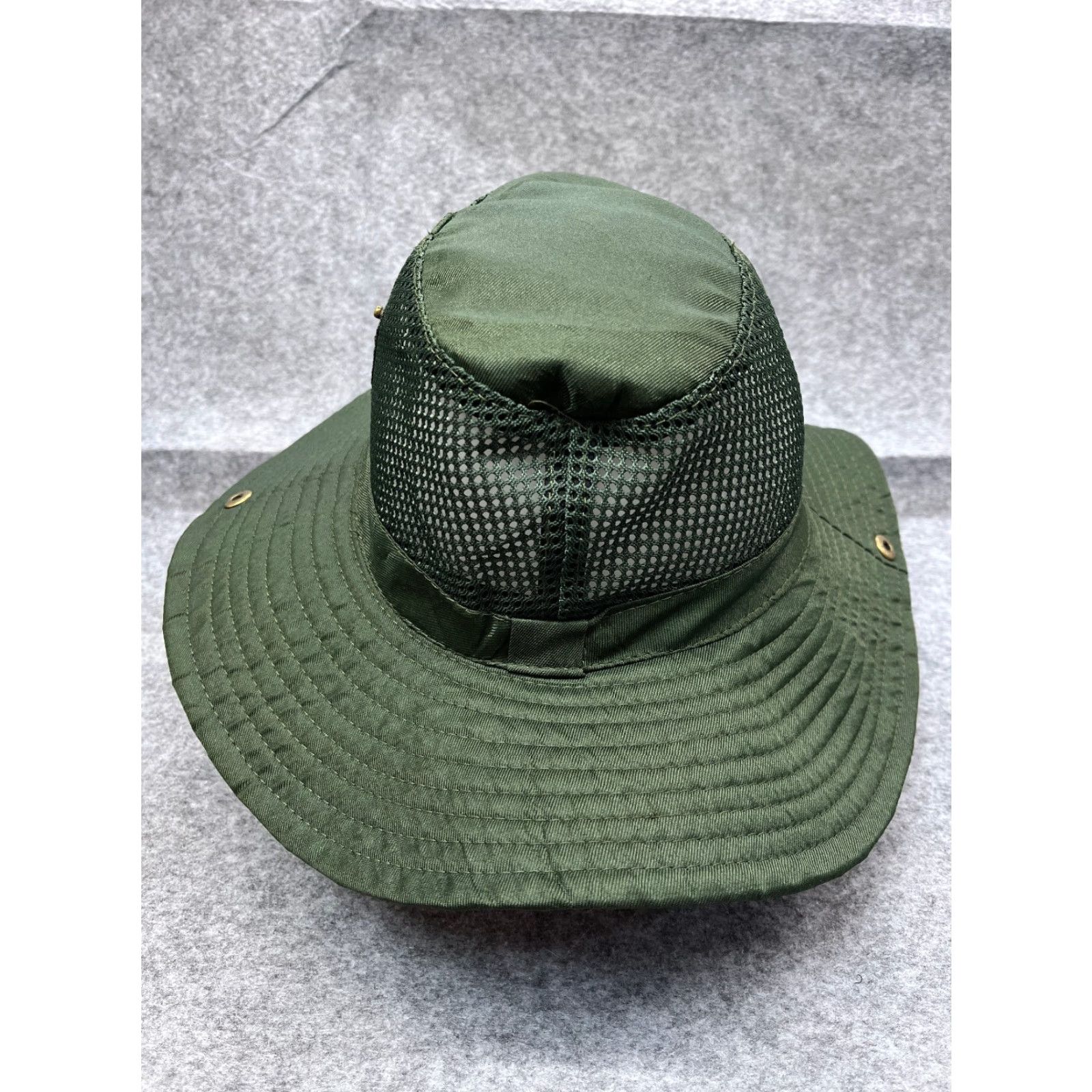 Vintage Sun Bucket Hat Adult Large Green Polyester Blend Fish Hike Camp Beach Outdoor Size ONE SIZE - 6 Thumbnail
