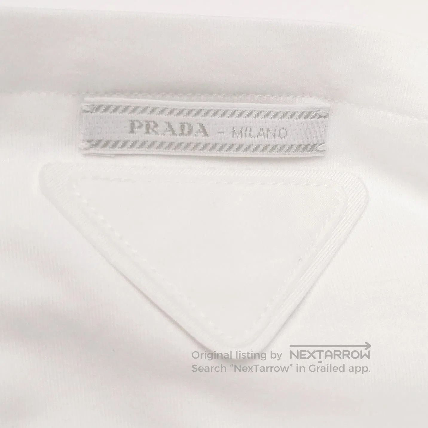 Prada Prada XL Cotton Crew Neck Logo T. Size US L / EU 52-54 / 3 - 1 Thumbnail