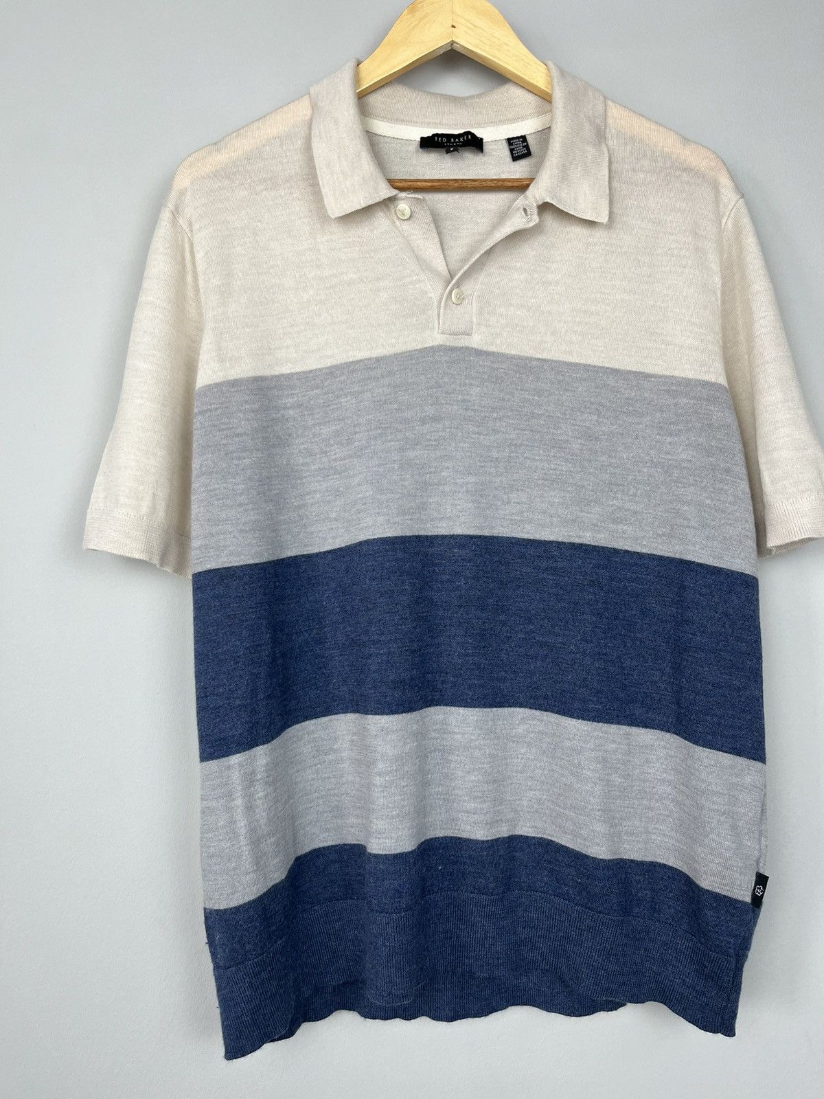 Ted Baker Ted Baker London Luxury Wool Knitted Polo Size US XL / EU 56 / 4 - 4 Thumbnail