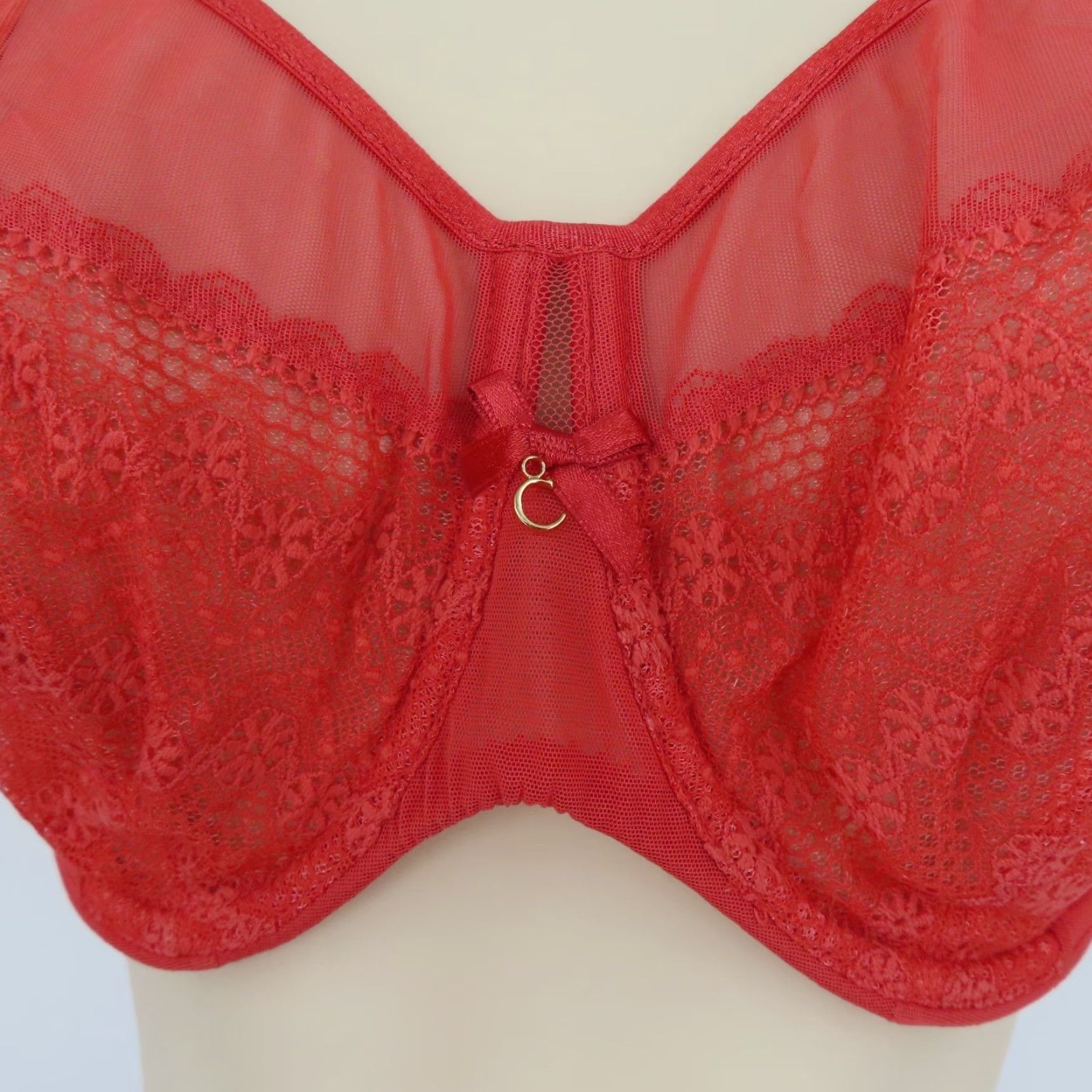 Chantelle Bra 30H US Orange Coral Revele Moi Perfect Fit Underwire T-Shirt Guess?