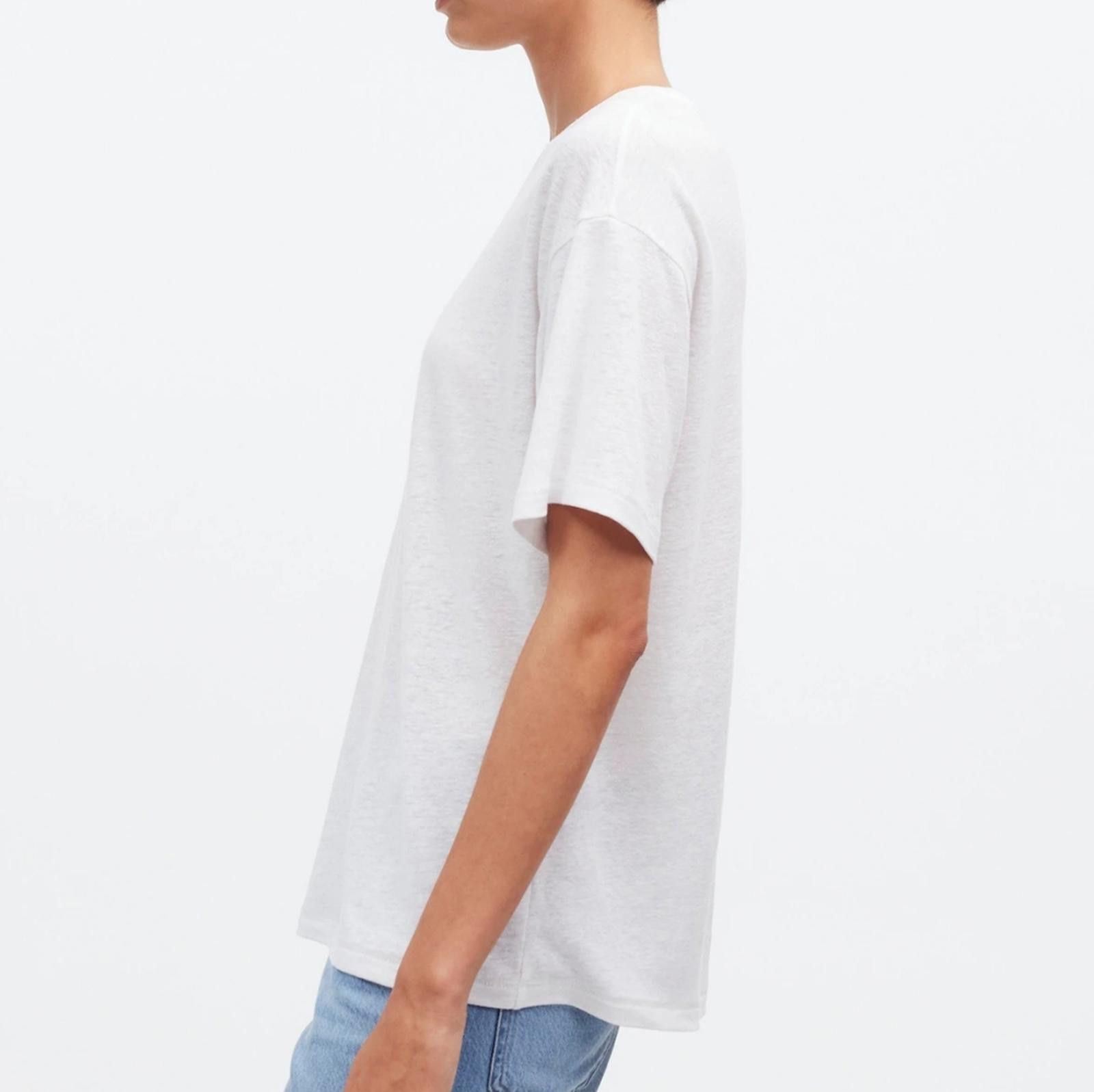 Madewell Madewell Linen-Blend Crewneck Oversized Tee Size M / US 6-8 / IT 42-44 - 4 Thumbnail
