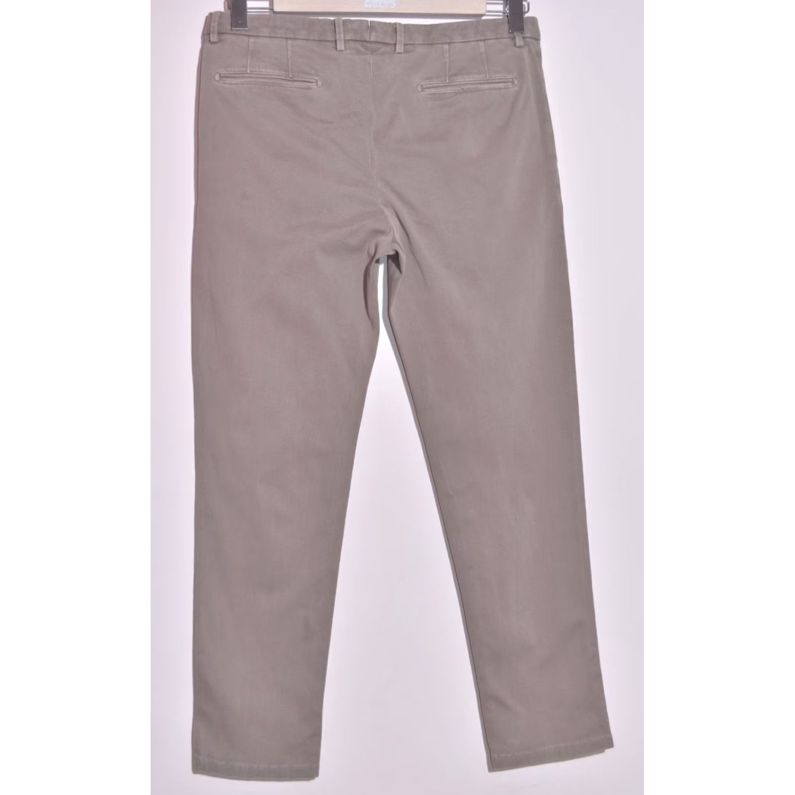 Boglioli Boglioli Milano Beige Slim Fit Stretch Chino Pants Cotton Flat Front Trousers 50 Size US 34 / EU 50 - 4 Thumbnail