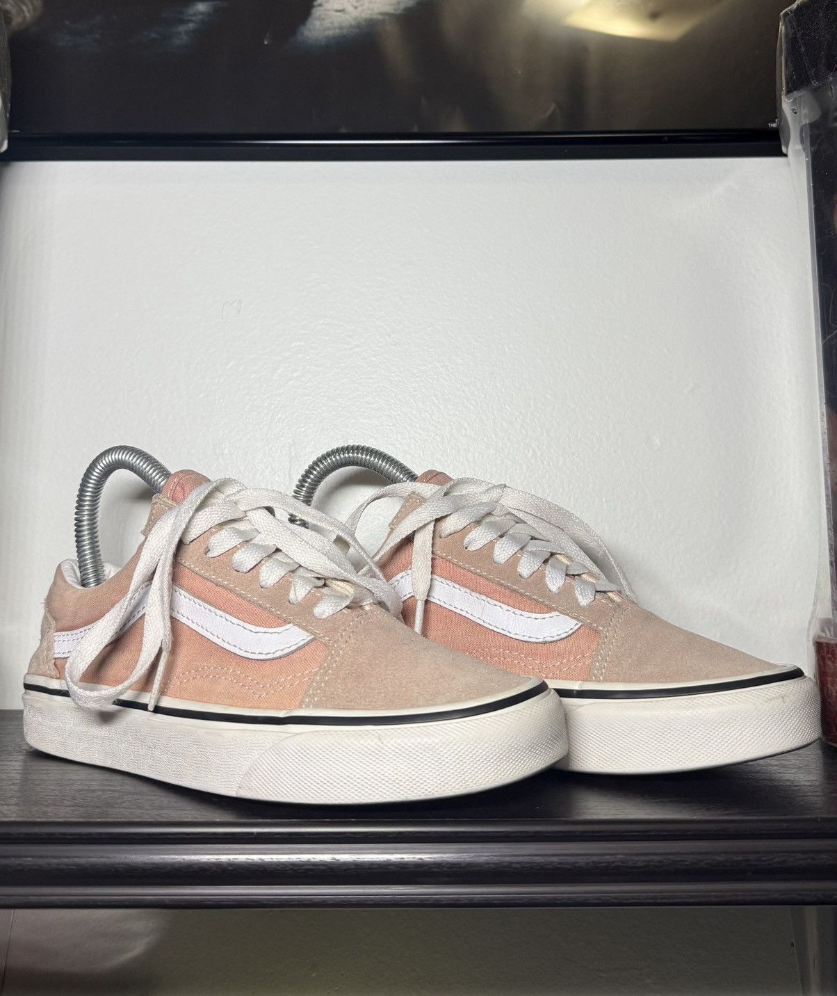Vans Youth Girls Vans Old Skool Salmon With Pink Suede Shoes Size US 4 / IT 34 - 1 Thumbnail