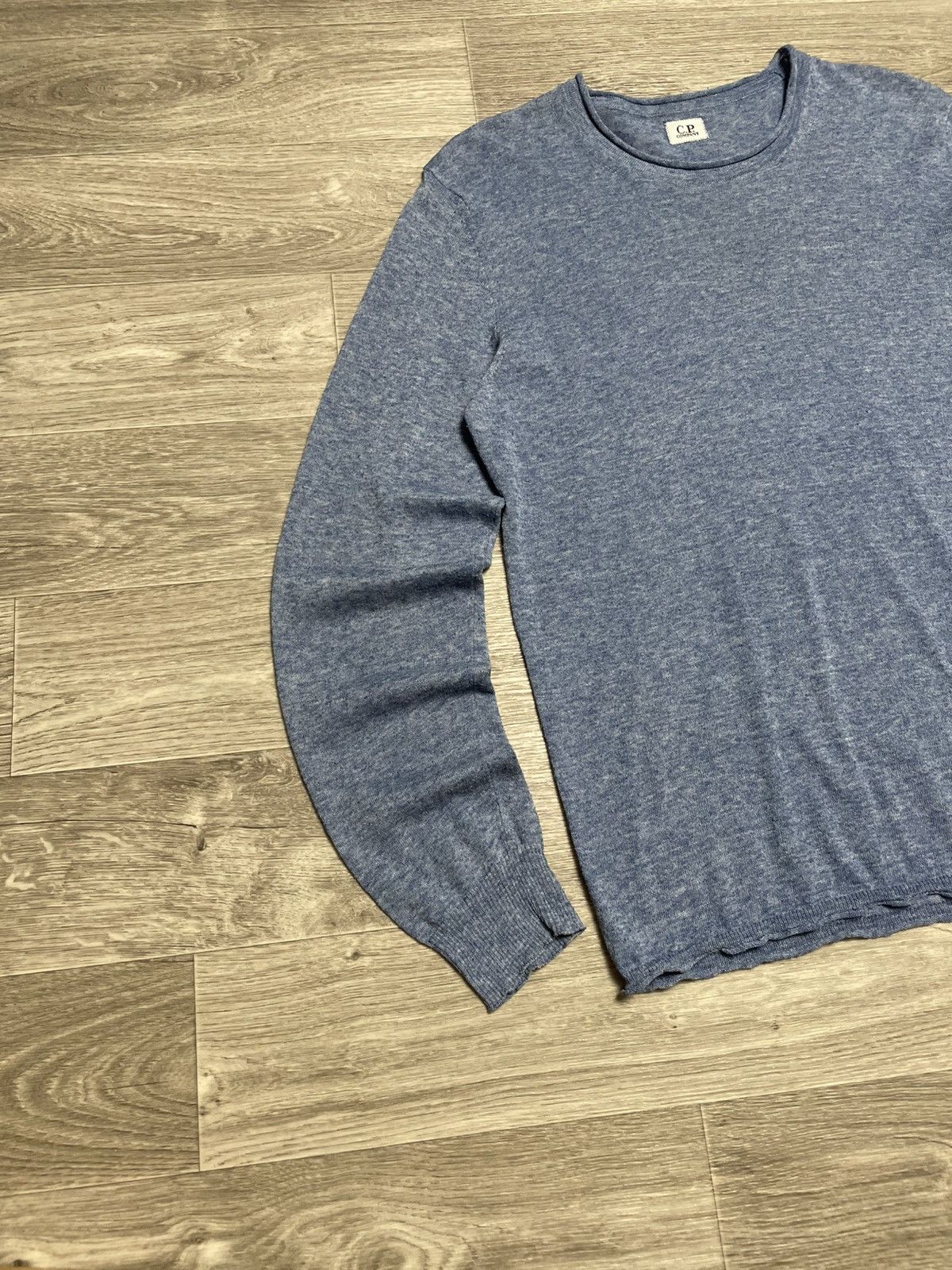 C.P. Company C.P. Company Linen Blend Long Sleeve Sweater Blue Size US L / EU 52-54 / 3 - 4 Thumbnail